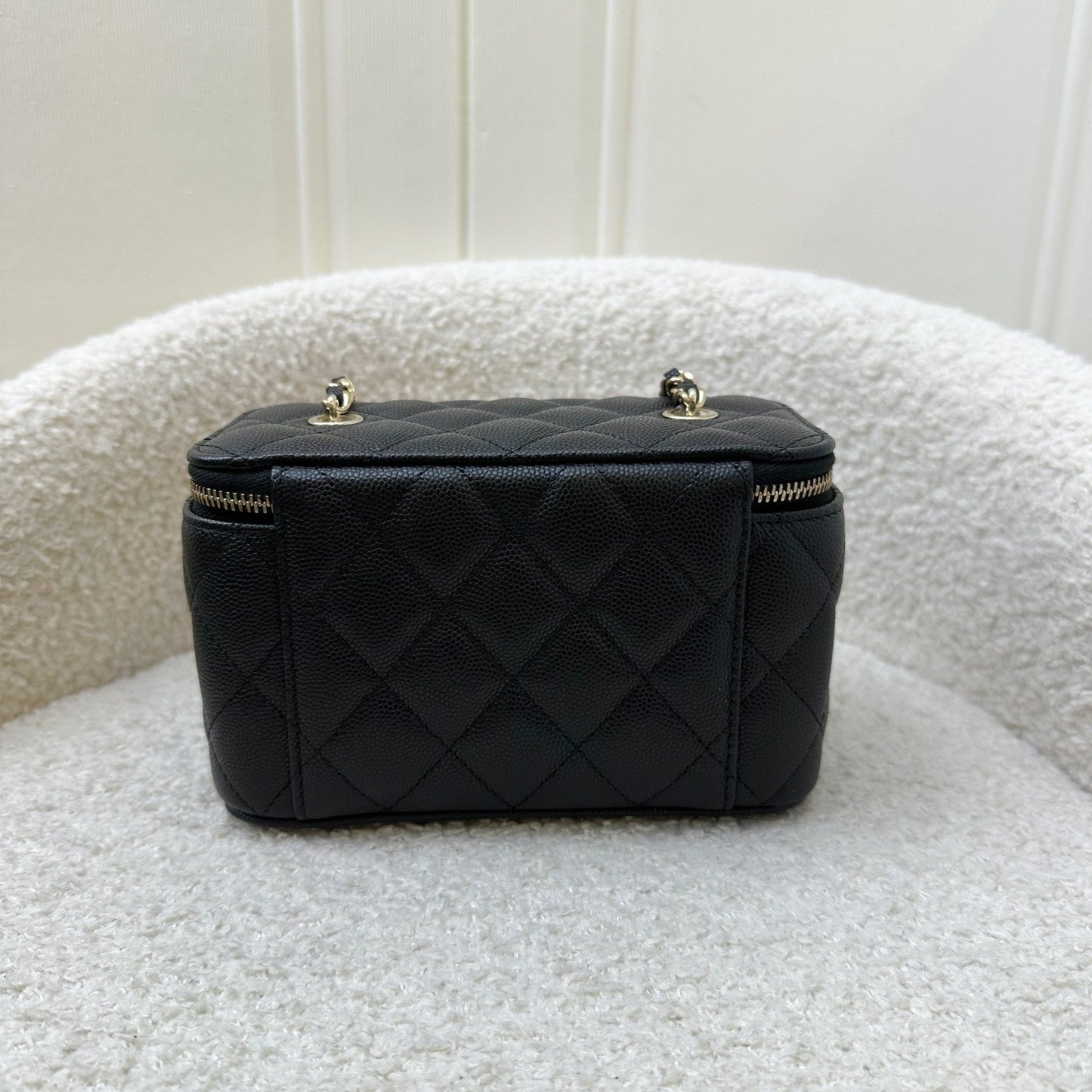 Chanel Classic Small Vanity in Black Caviar and LGHW (AP1341)