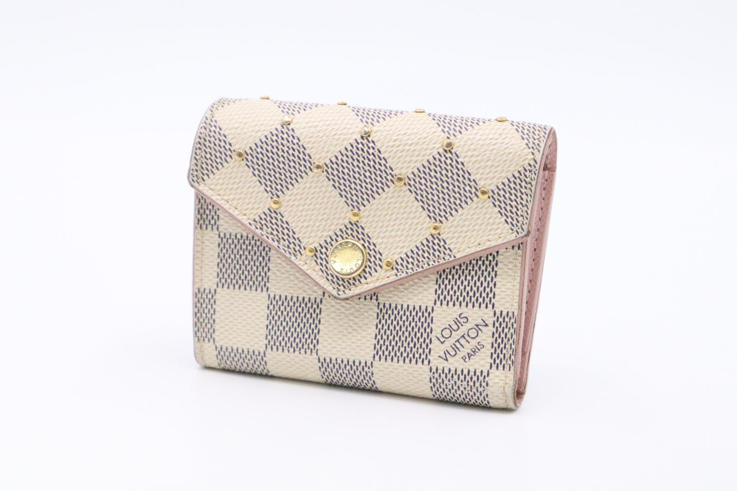 Louis Vuitton Studded Zoe Azur Canvas Damier Wallet Case