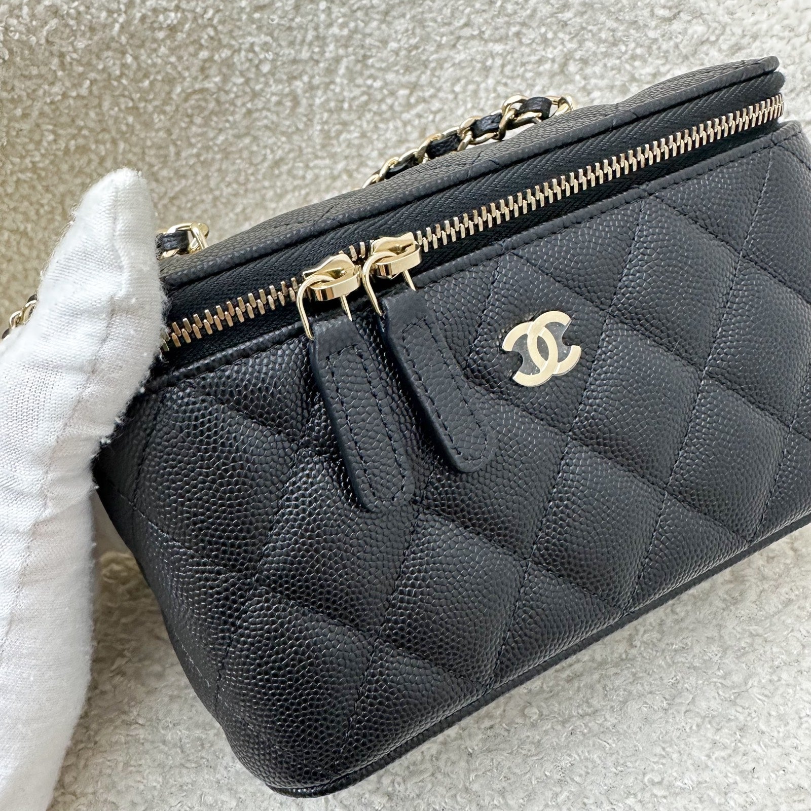 Chanel Classic Small Vanity in Black Caviar and Lghw (AP1341) Handbag