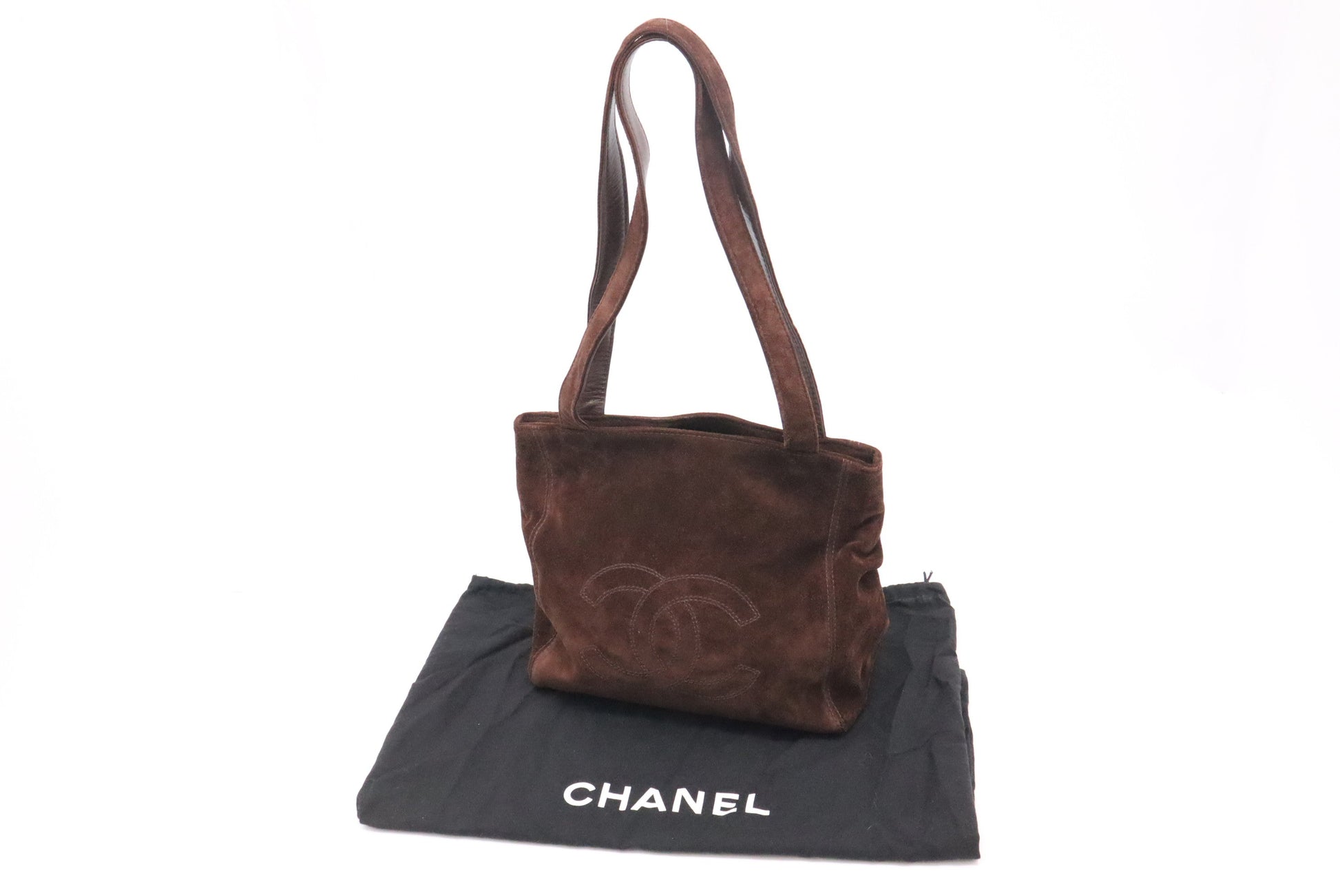 Chanel Suede Brown Leather Tote Bag
