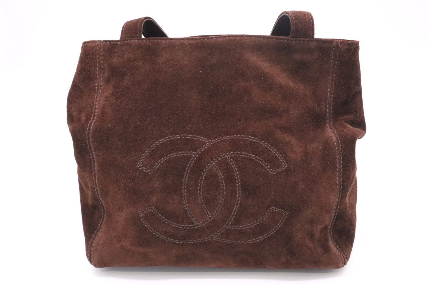 Chanel Suede Brown Leather Tote Bag