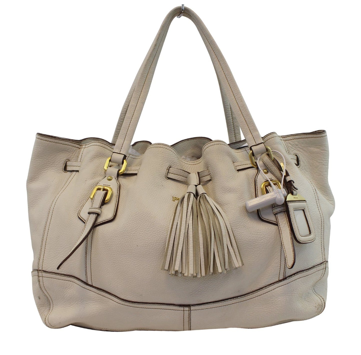 Prada Milano Hobo Bag Leather White Shoulder Bag