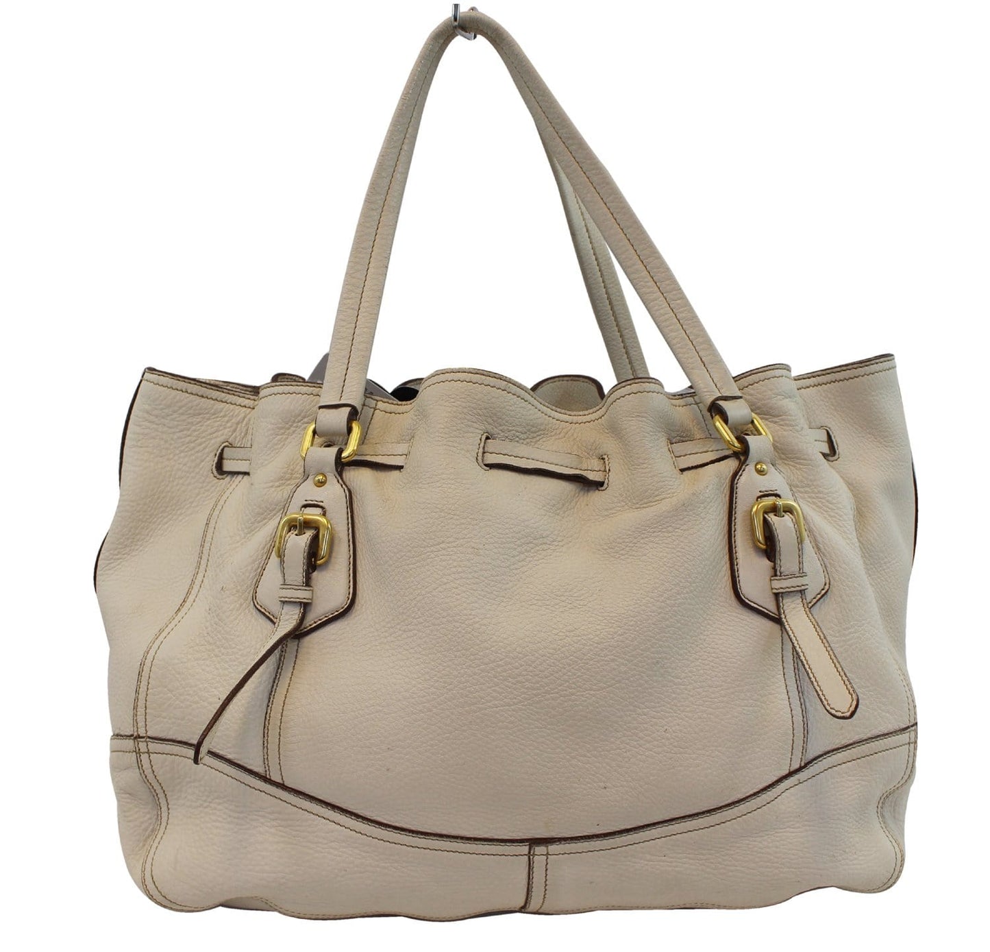 Prada Milano Hobo Bag Leather White Shoulder Bag