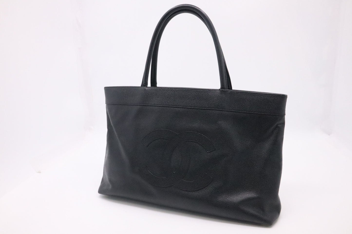 Chanel Caviar Black Leather Tote Bag