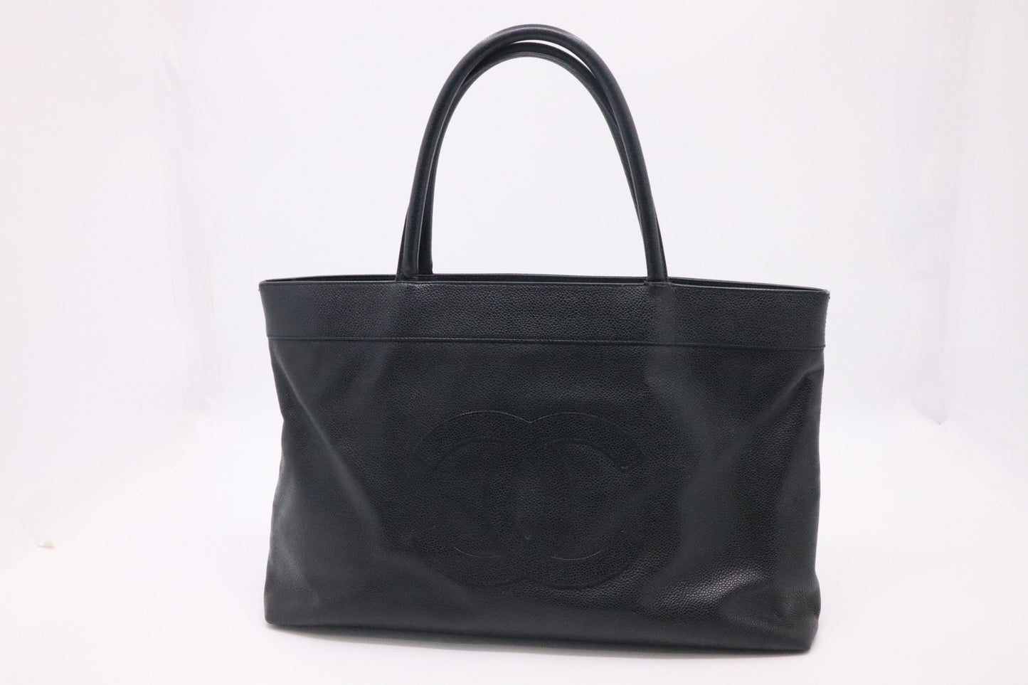 Chanel Caviar Black Leather Tote Bag