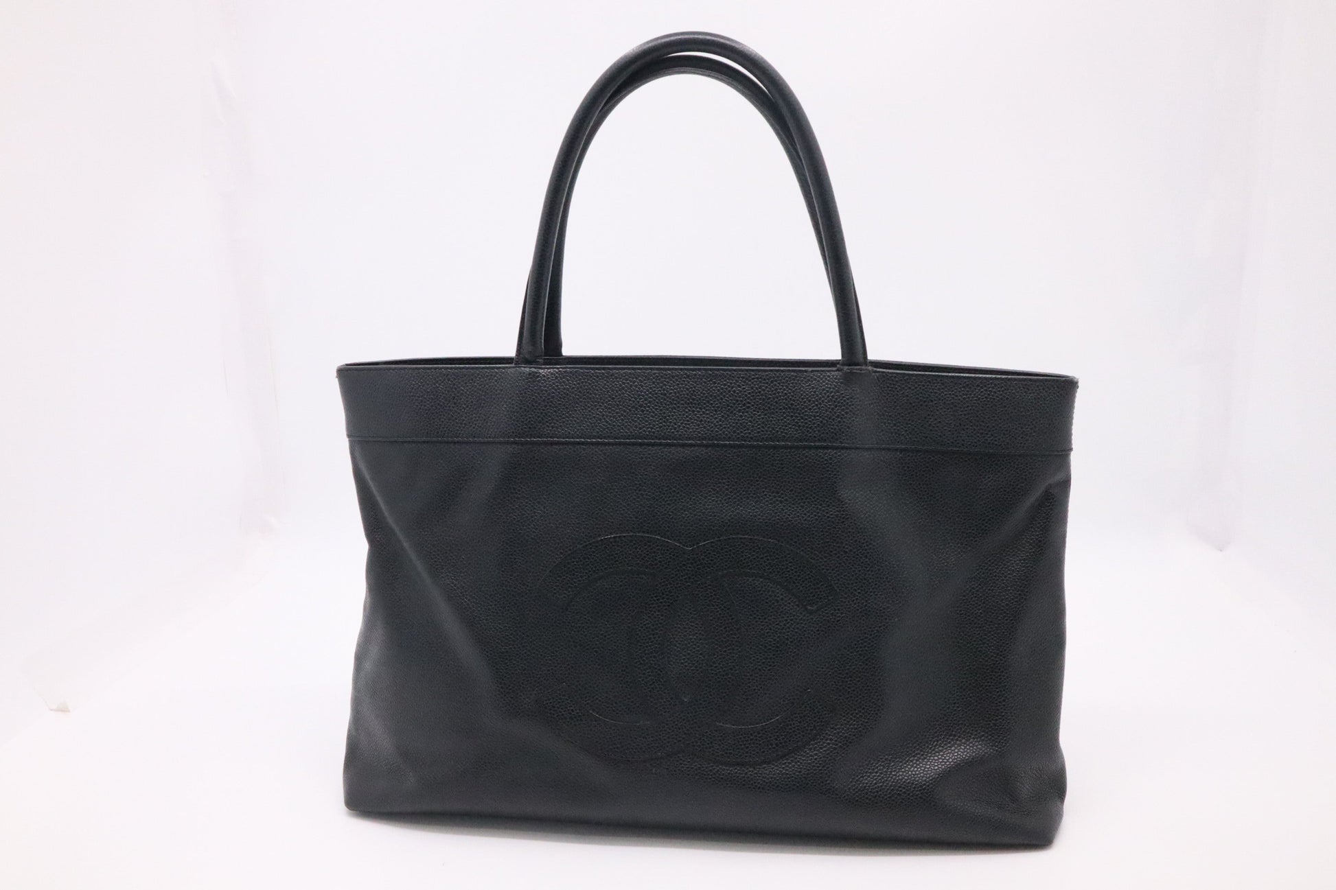 Chanel Caviar Black Leather Tote Bag
