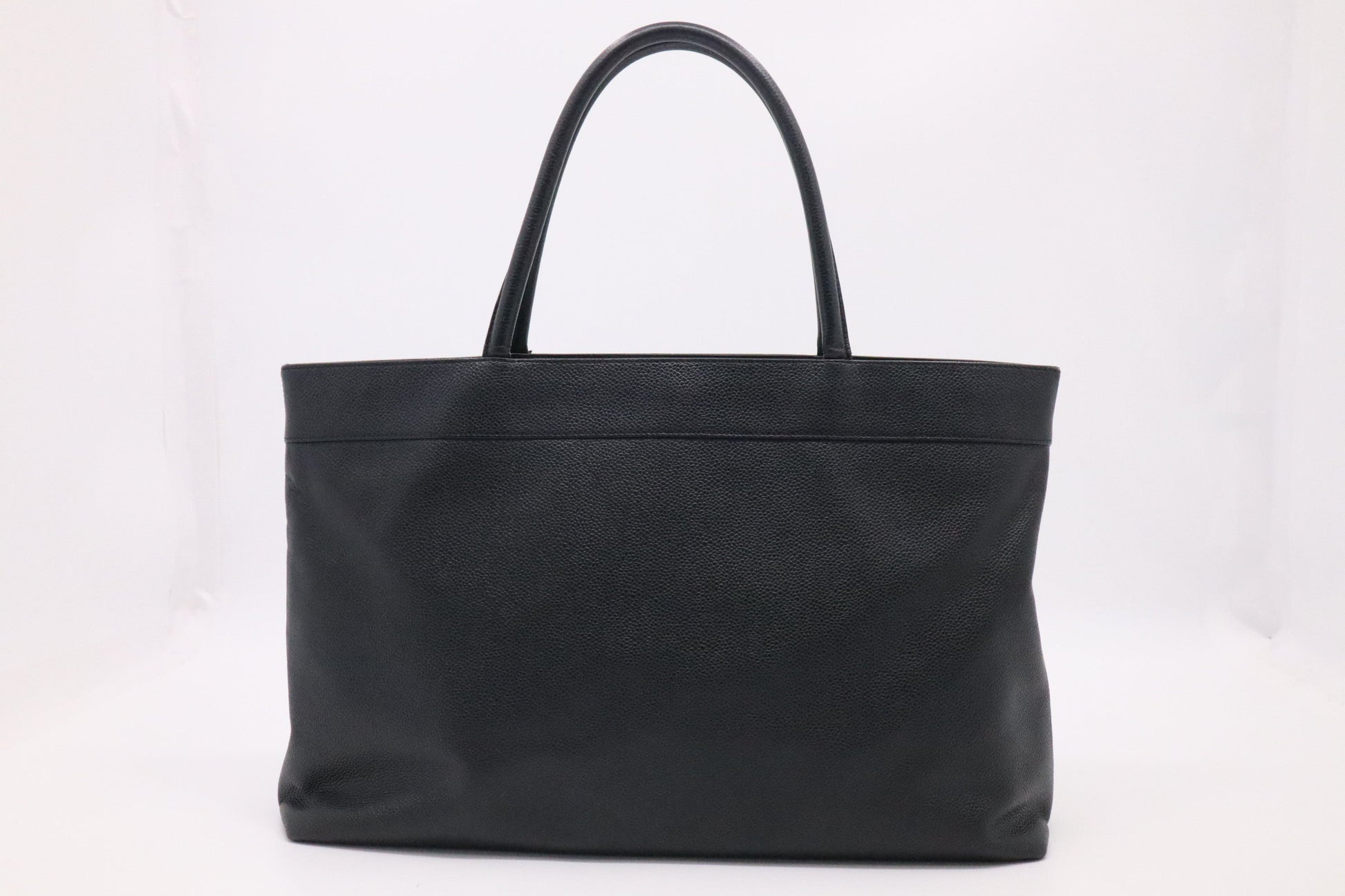 Chanel Caviar Black Leather Tote Bag
