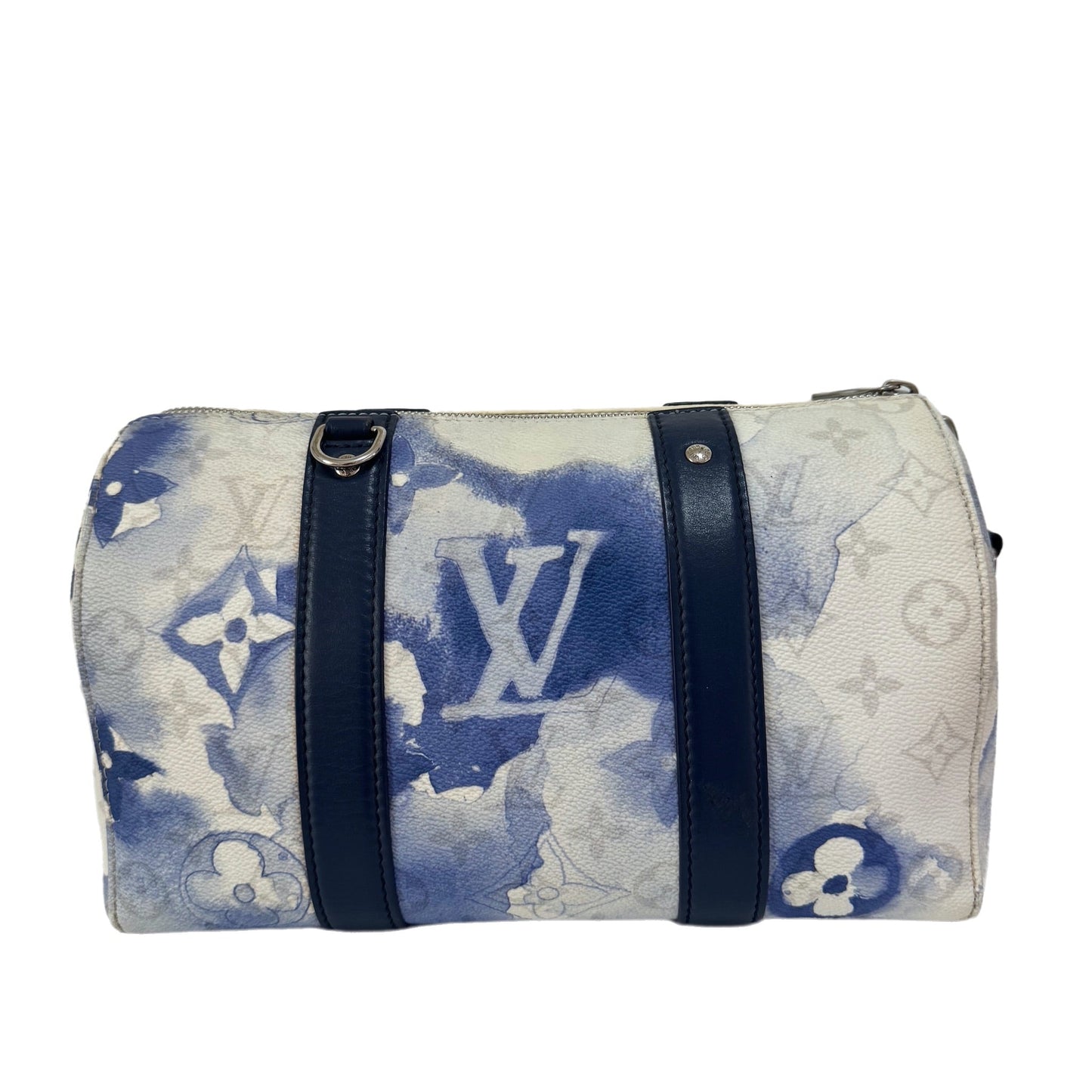 Louis Vuitton Keepall Leather PU Watercolor Blue Travel Bag