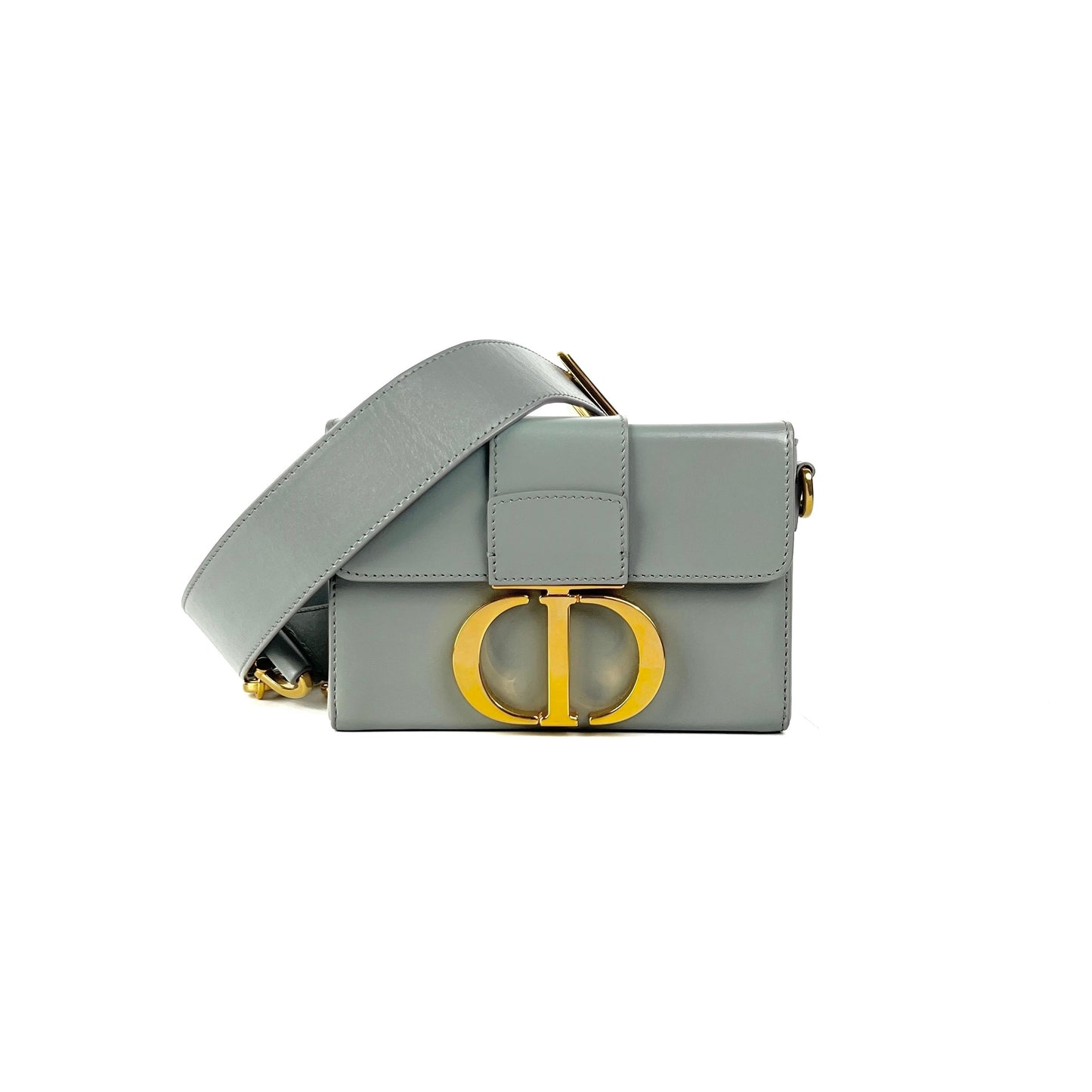 Dior Christian Montaigne Crossbody Bag Blue Micro