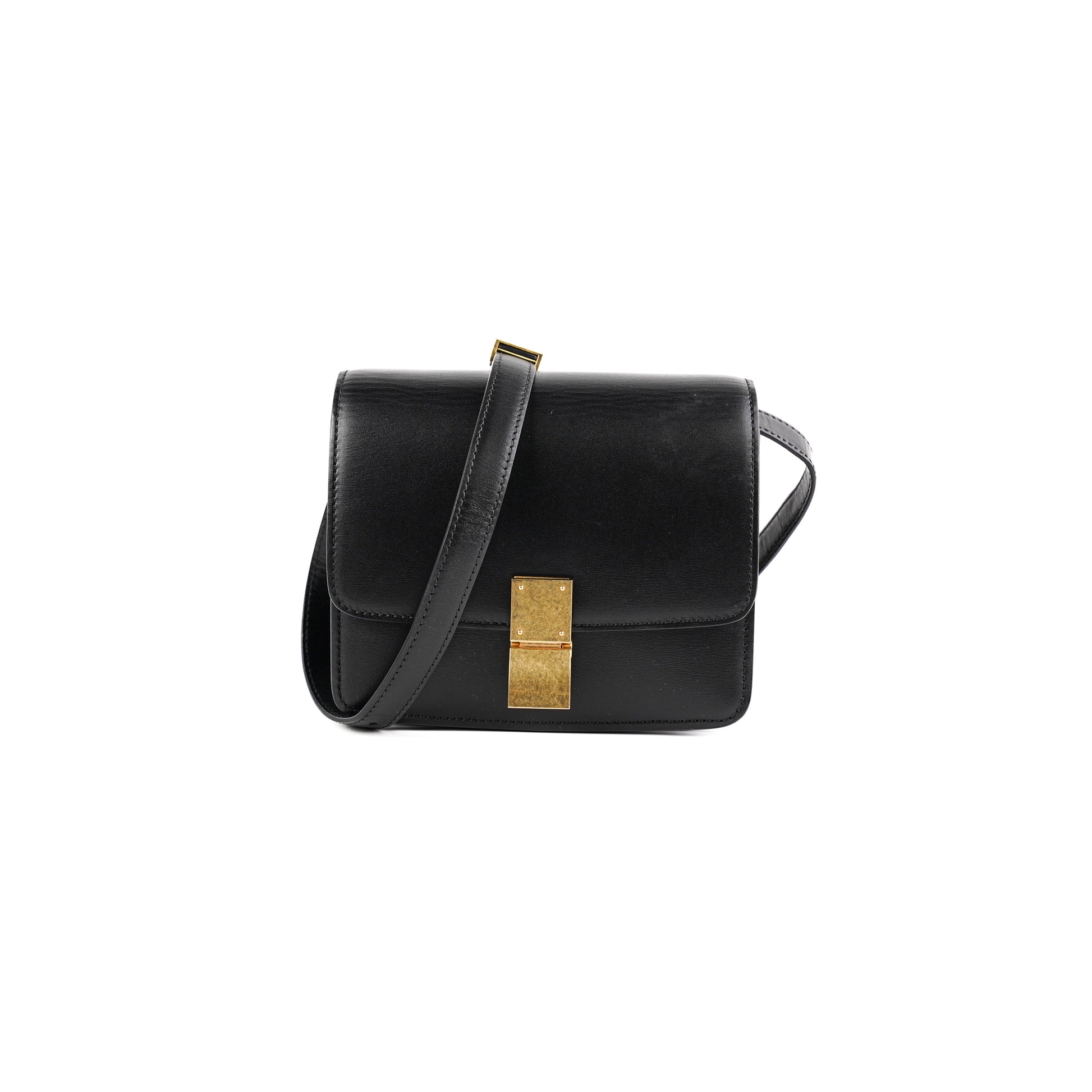 Luxury Teen Classic Box Crossbody Handbag Black Crossbody Bag