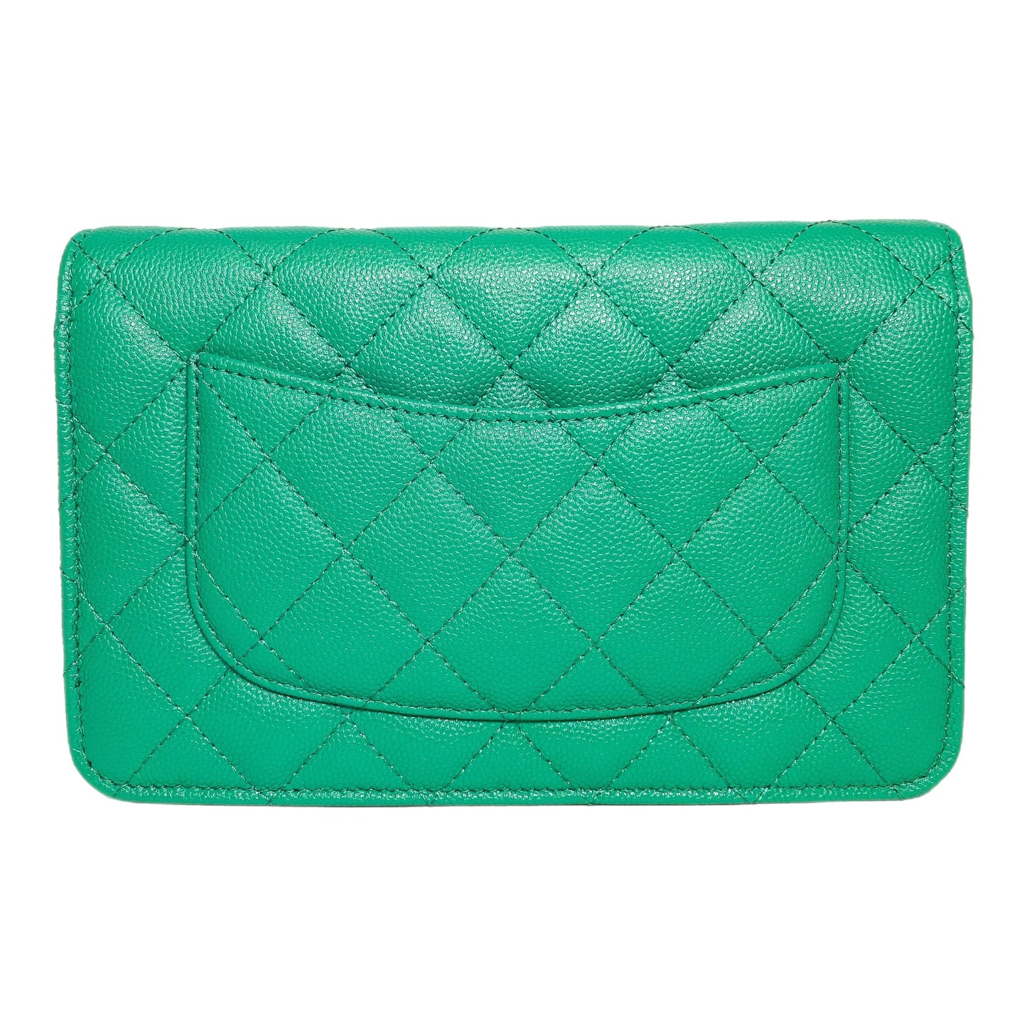 Chanel Green Caviar Wallet on Chain