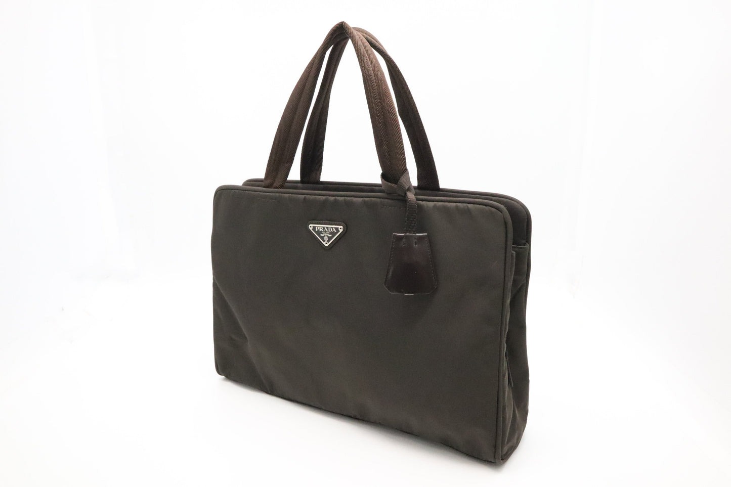 Prada Business Bag In Nylon Brown Travel Bag