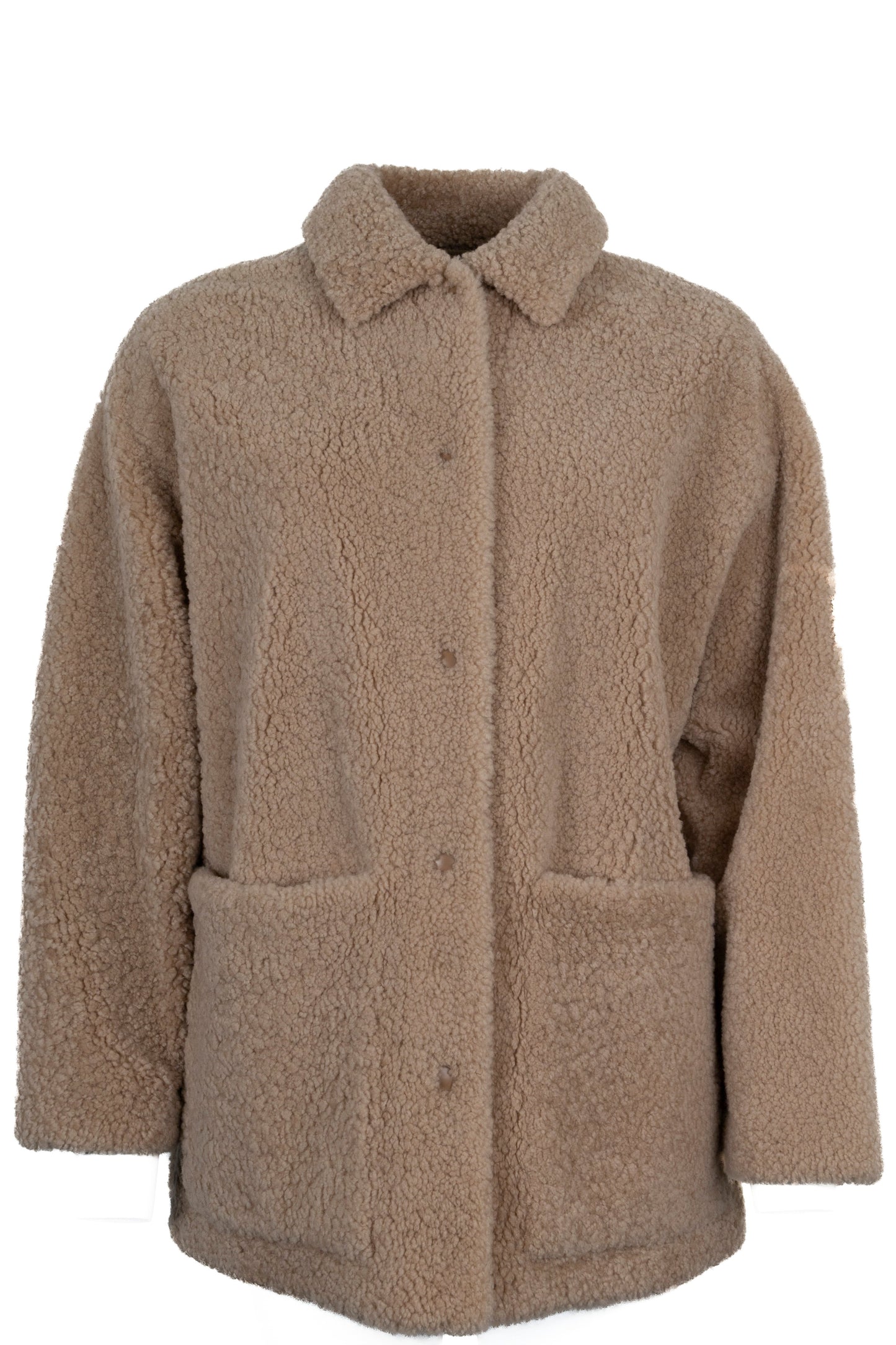 Prada Oversize Jacket Shearling Beige Handbag