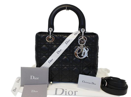 Dior Cannage Lady Bag Leather Quilted Travel Bag