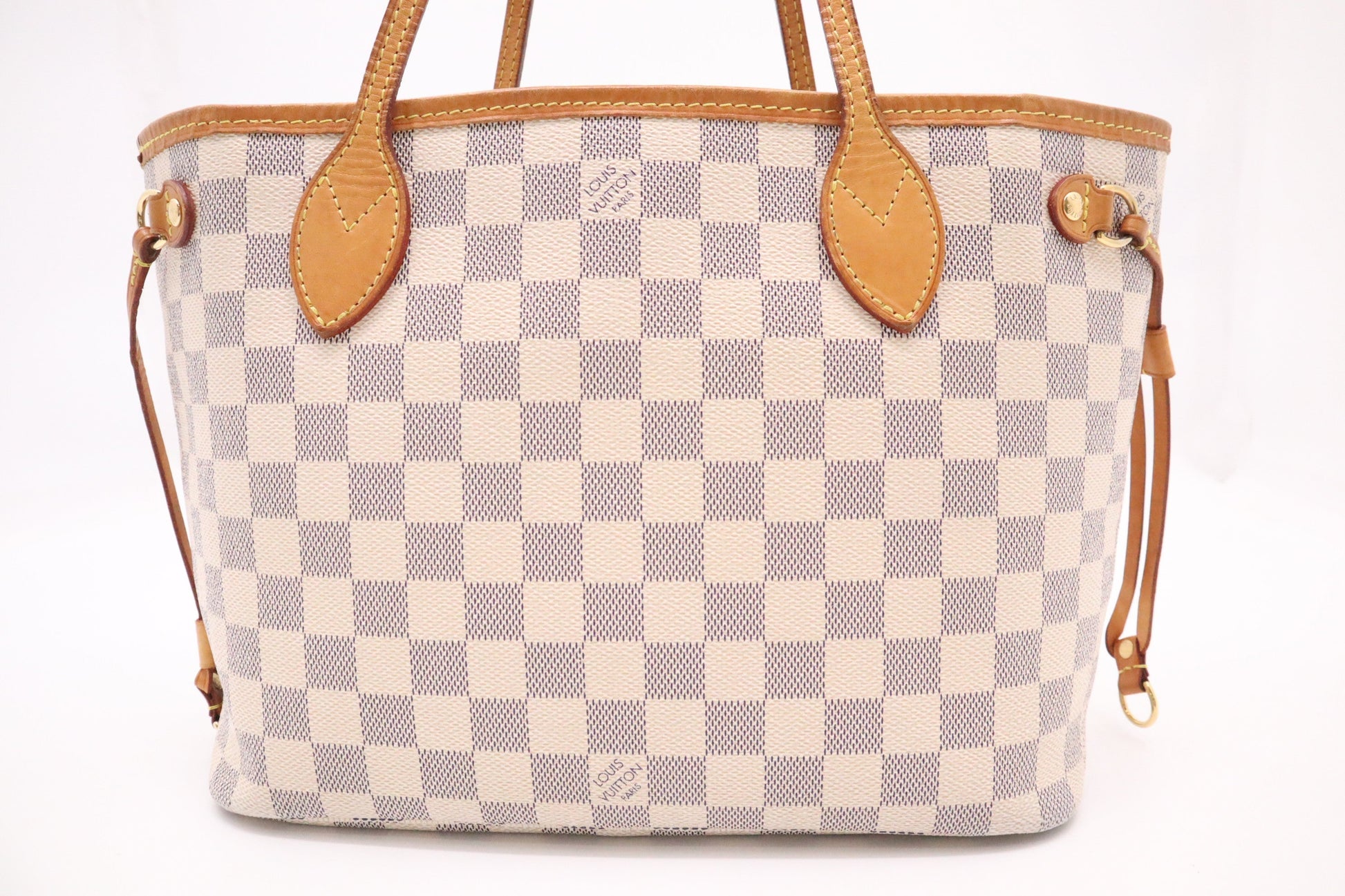 Louis Vuitton Neverfull PM Azur Damier Canvas Tote Bag