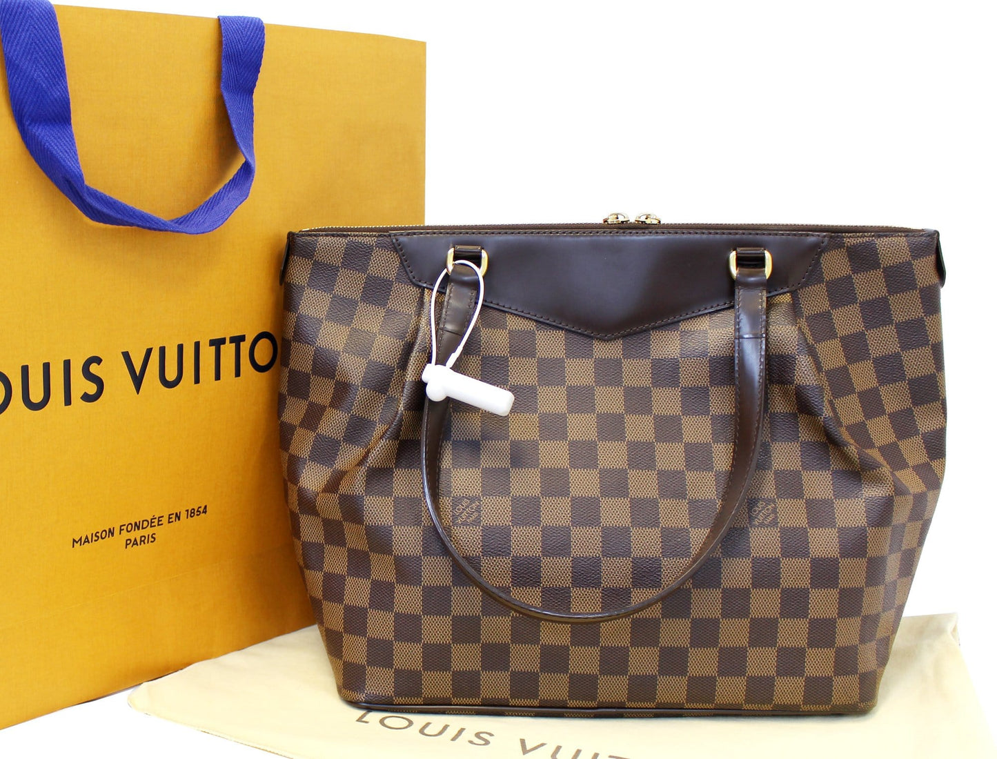 Louis Vuitton Damier Ebene Westminster Gm Tote Shoulder Handbag Shoulder Bag
