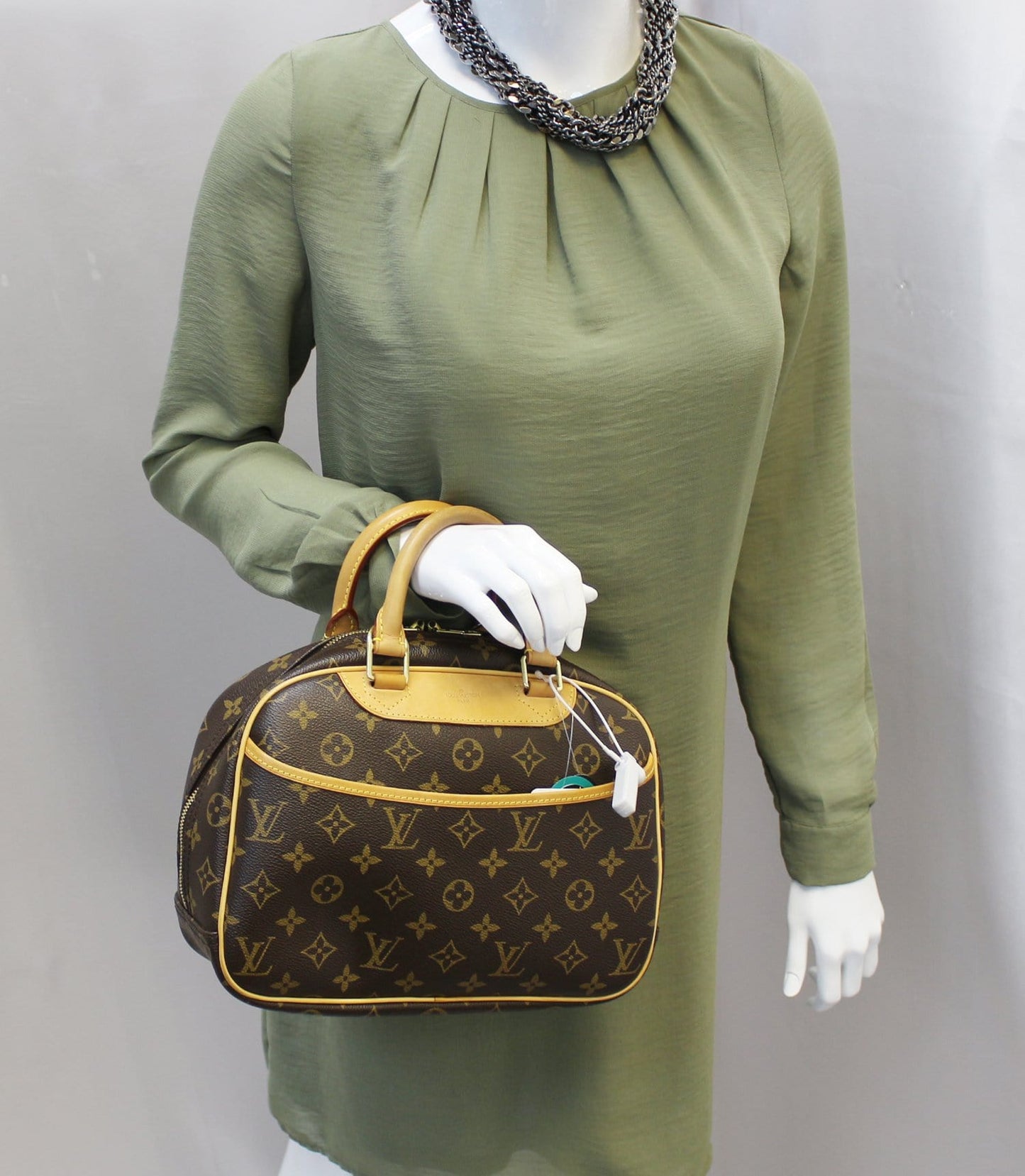 Louis Trouville Boston Travel Handbag Canvas Monogram Travel Bag