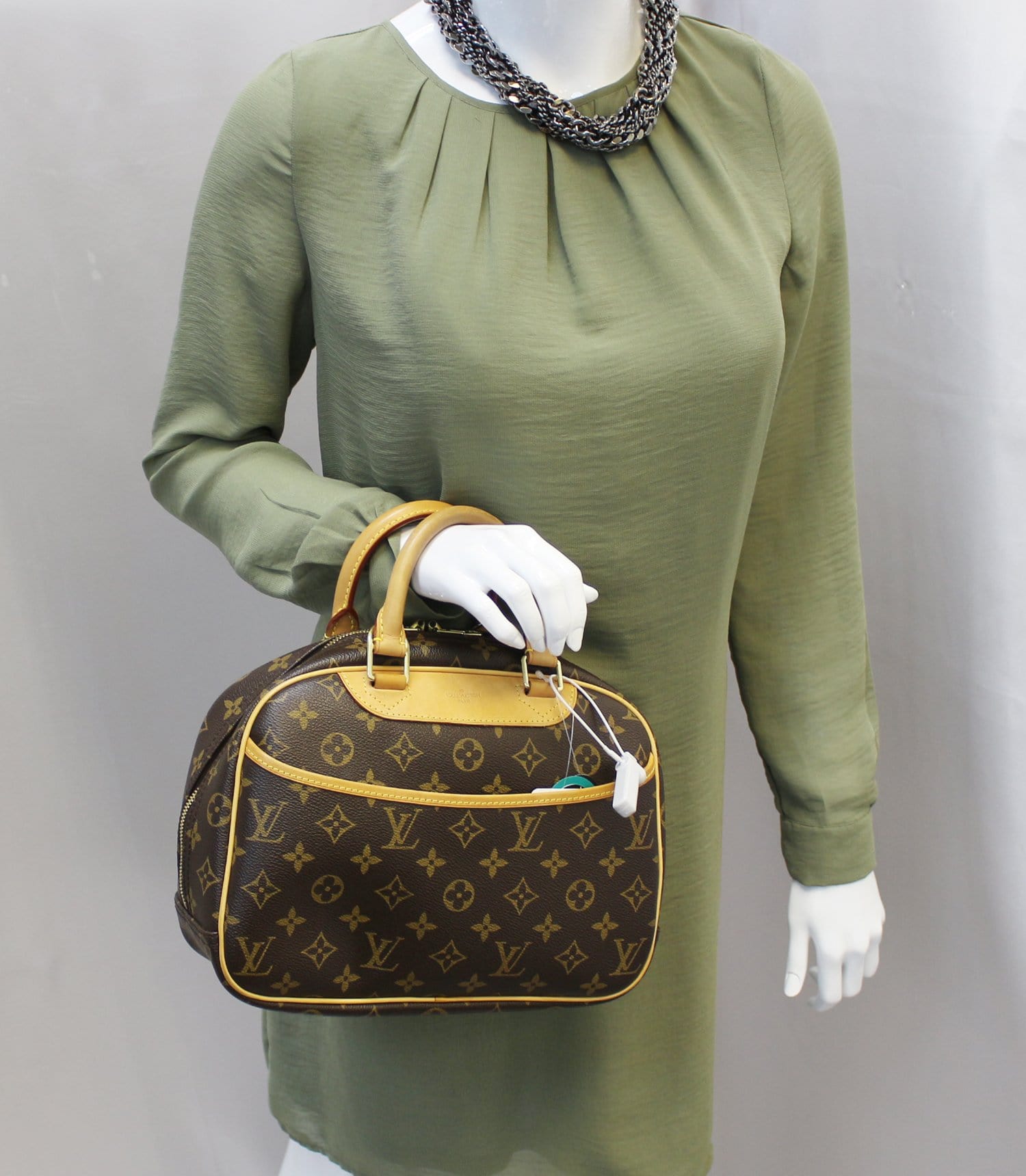 Louis Trouville Boston Travel Handbag Canvas Monogram Travel Bag