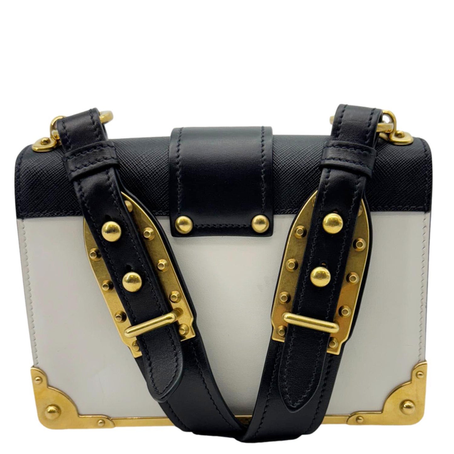 Cahier City Calf Saffiano Shoulder Bag Leather White