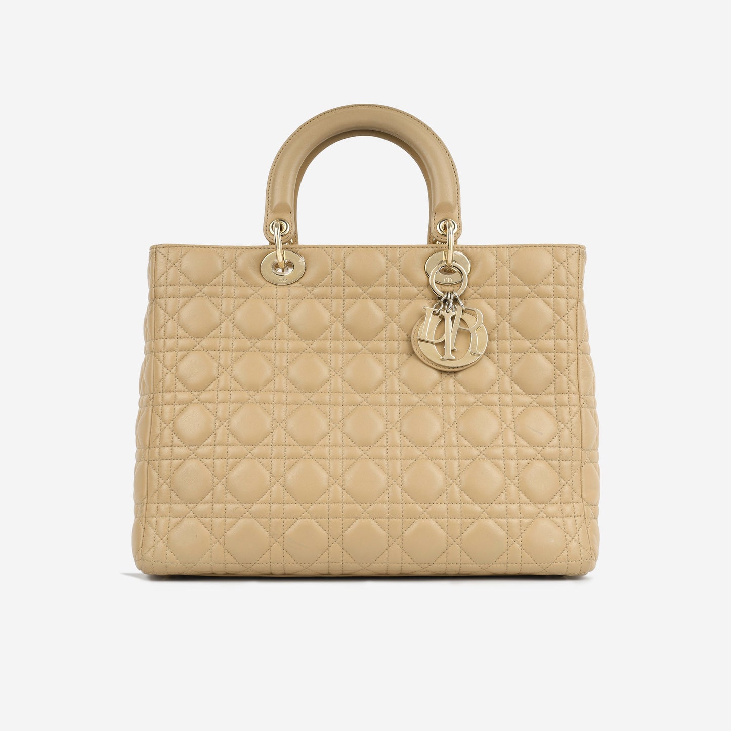 Dior Christian Lady Shoulder Bag Large Lambskin Leather Ghw