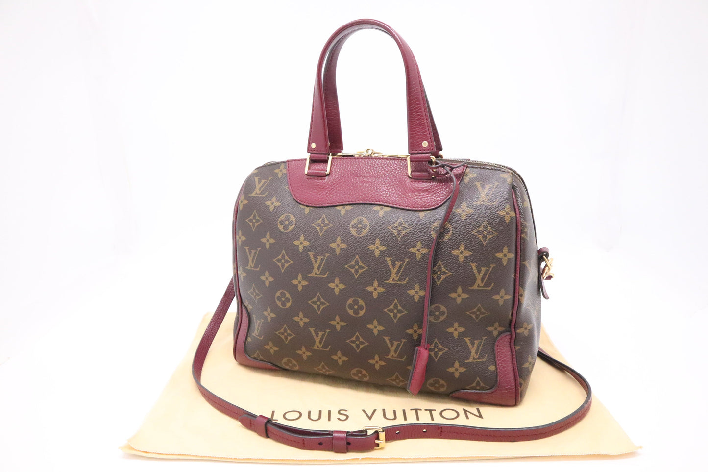 Louis Vuitton Retiro NM Aurore Monogram Canvas Leather Handbag
