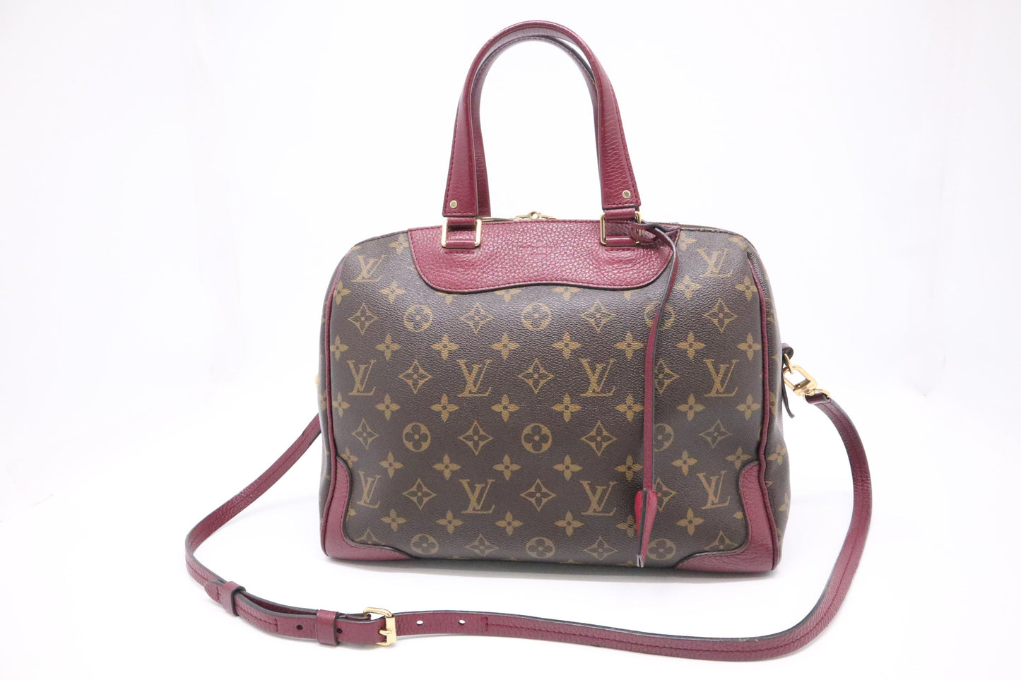 Louis Vuitton Retiro NM Aurore Monogram Canvas Leather Handbag