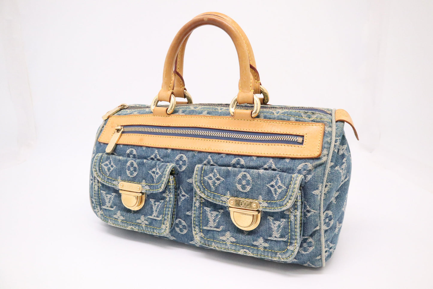 Louis Vuitton Neo Speedy Denim Monogram Handbag