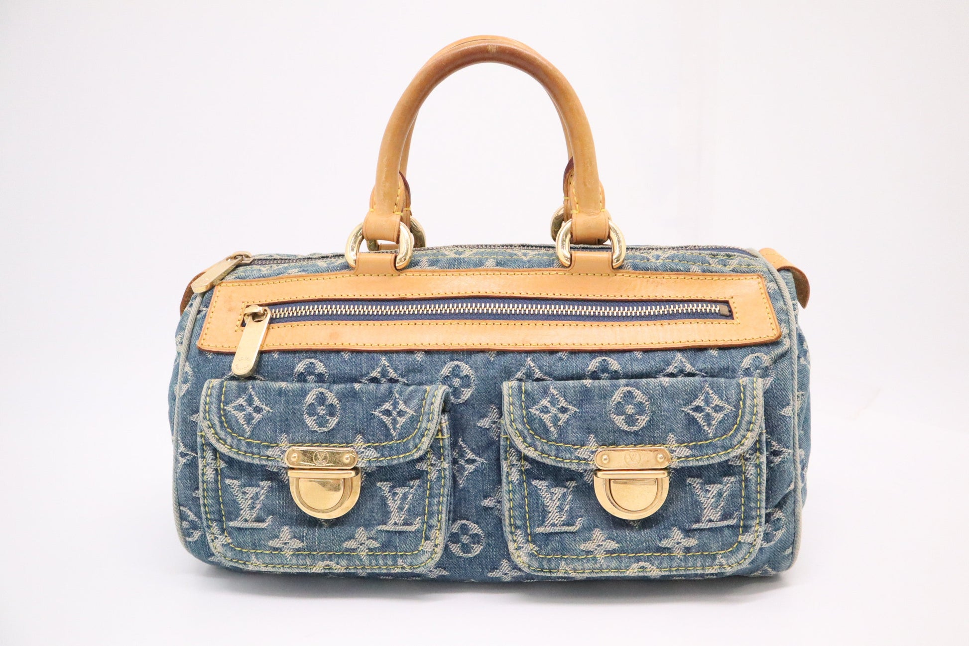 Louis Vuitton Neo Speedy Denim Monogram Handbag