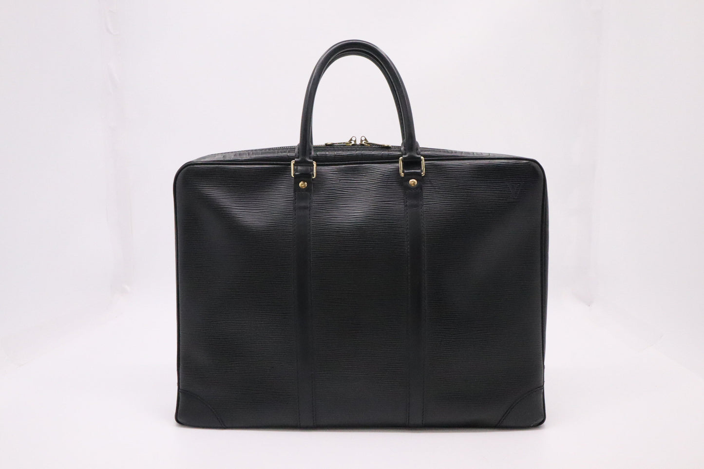 Louis Vuitton Porte Documents Voyage Business Black Leather Epi Handbag