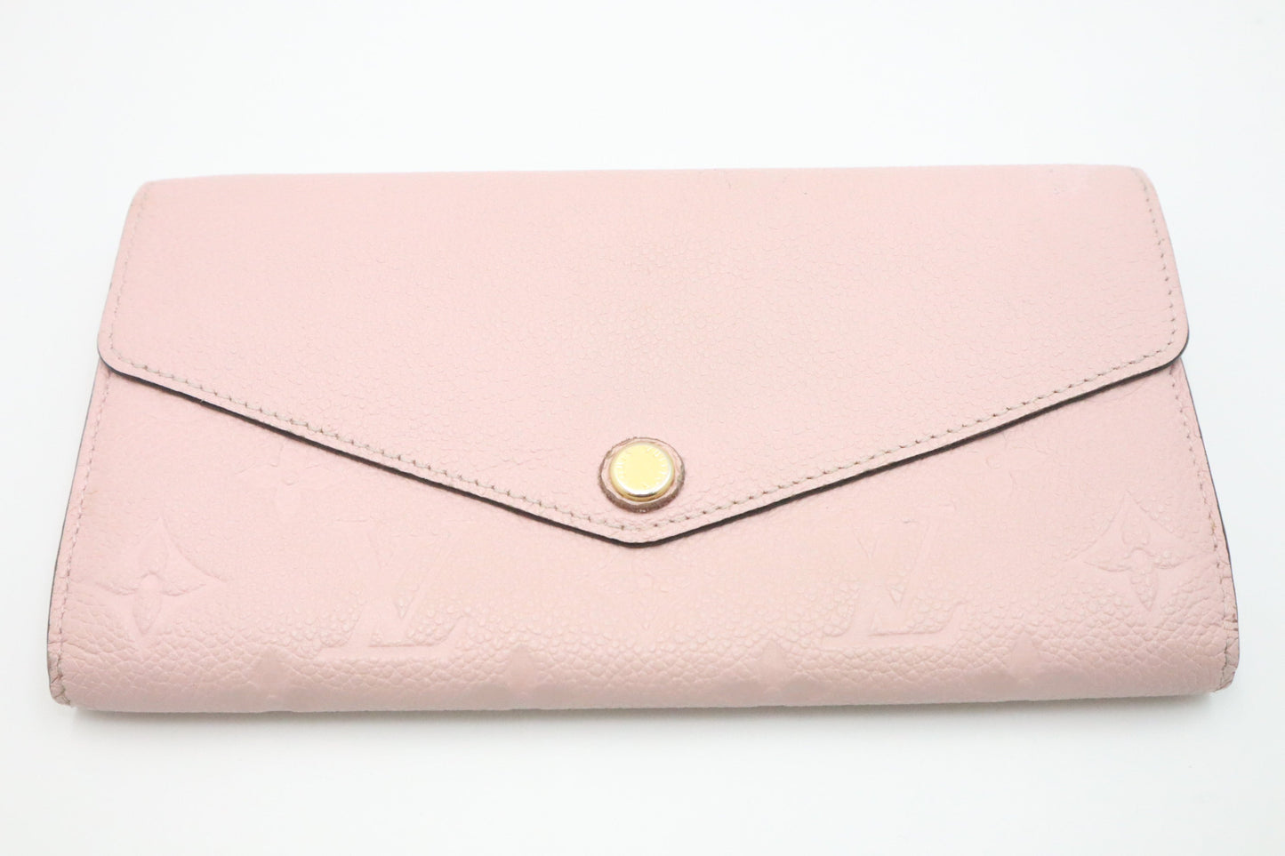 Louis Vuitton Sarah Pink Leather Empreinte Wallet Case