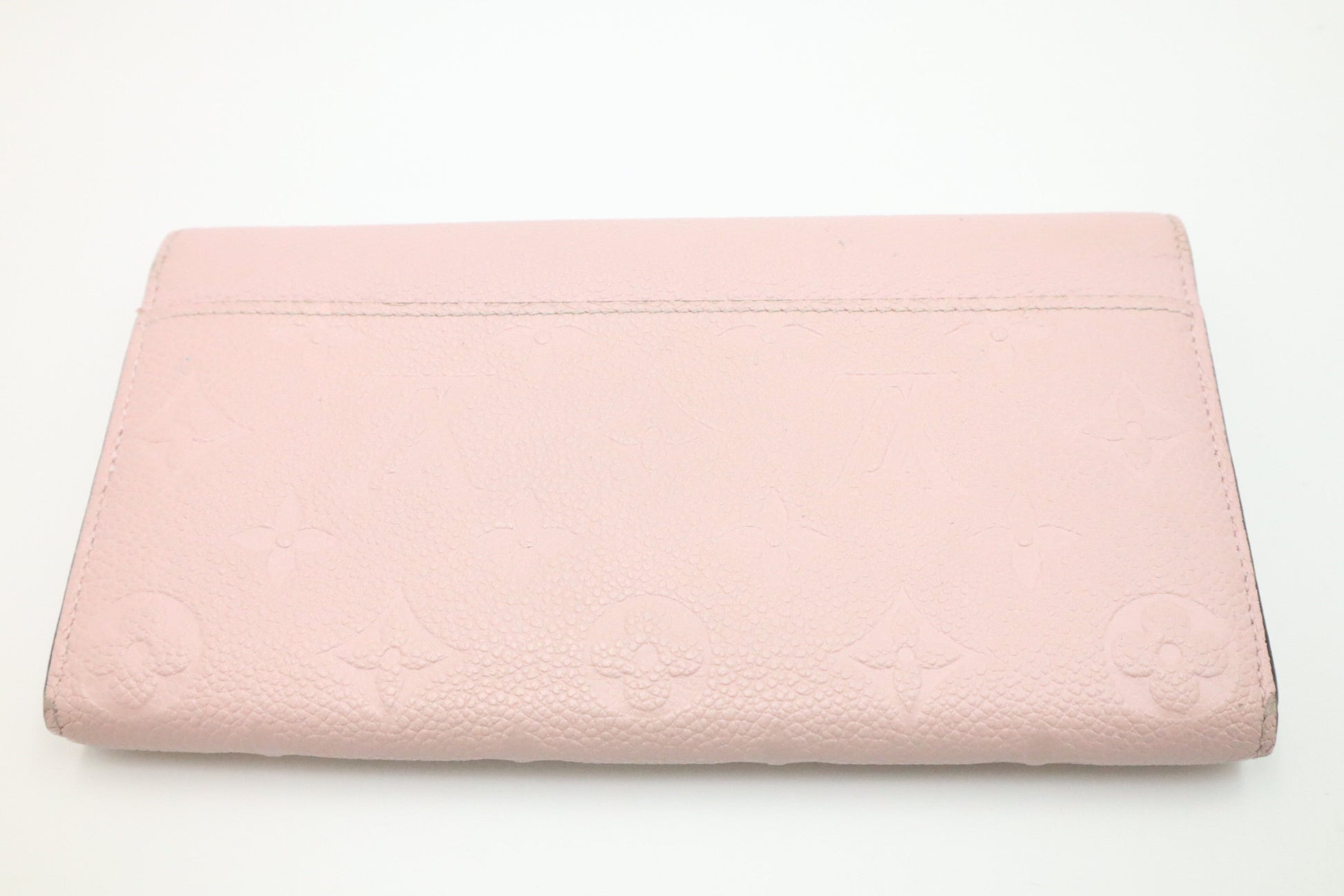 Louis Vuitton Sarah Pink Leather Empreinte Wallet Case