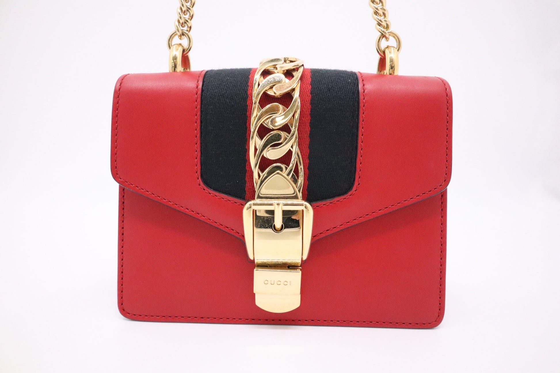 Gucci Sylvie Leather Red Mini Bag