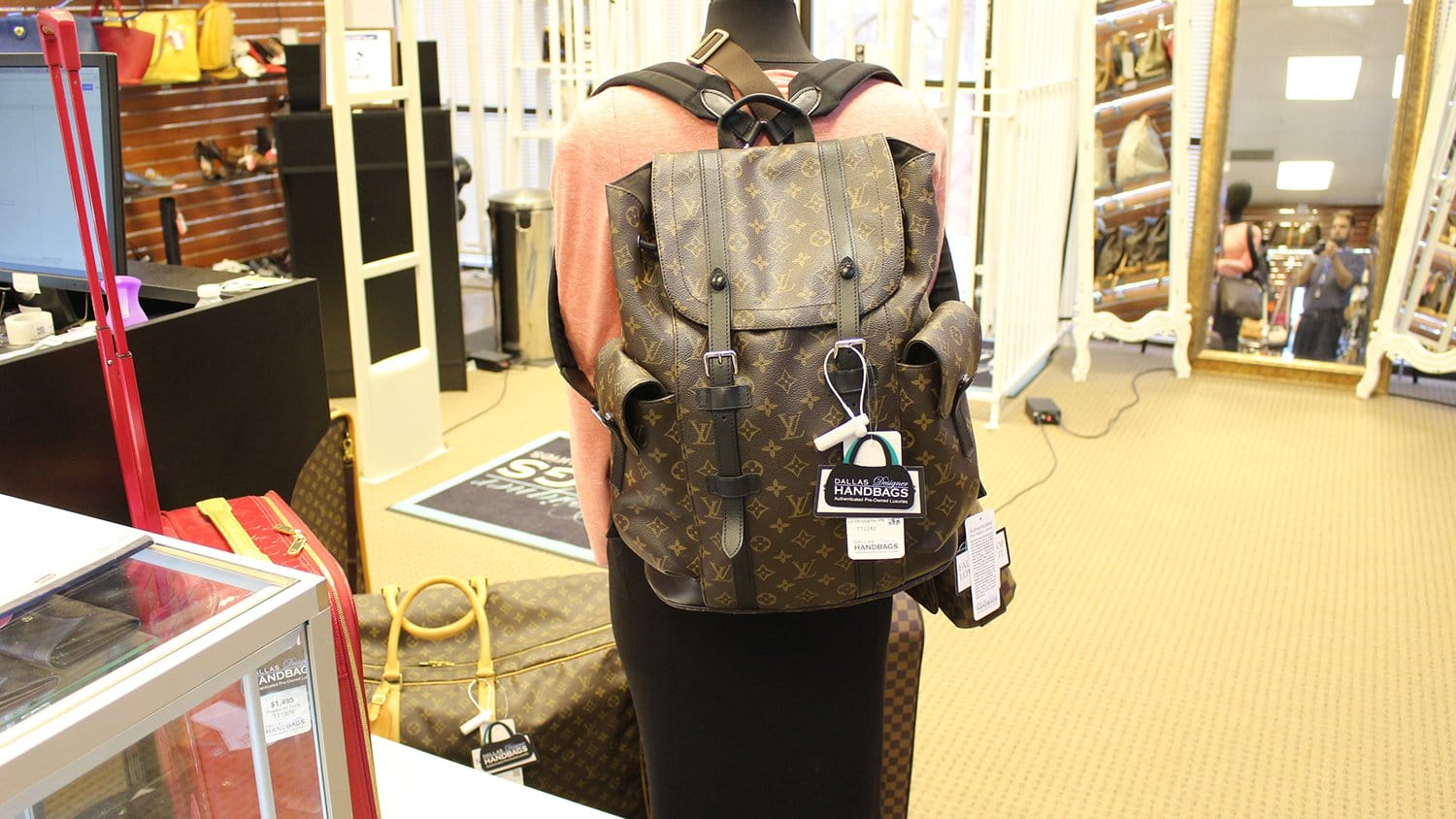 Louis Macassar Christopher Pm Backpack Bag Canvas Monogram
