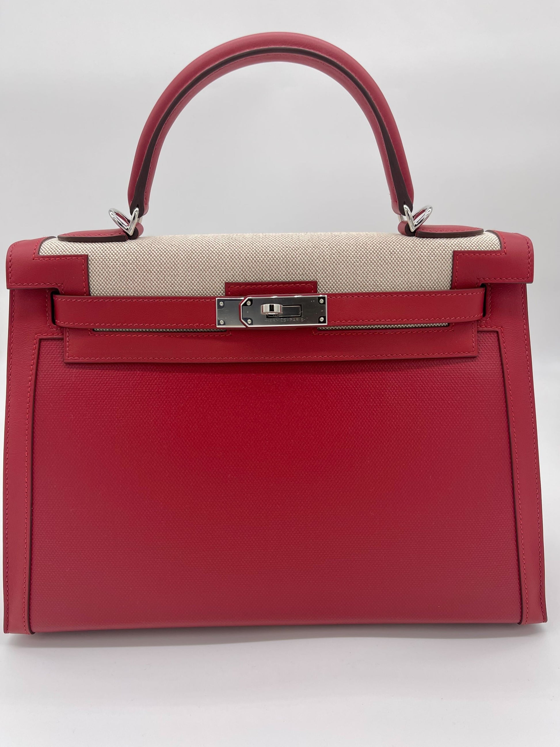 Hermes Luxury Kelly Sellier Rouge Piment Swift And Travel Bag