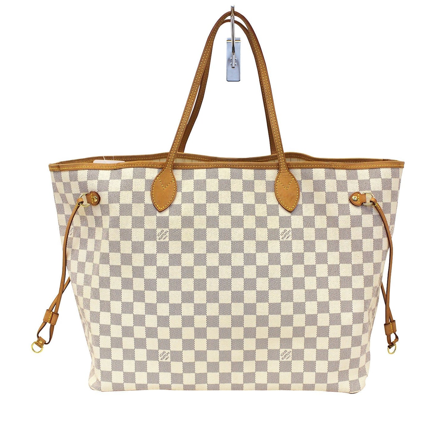 Louis Damier Azur Neverfull Gm Tote Bag White