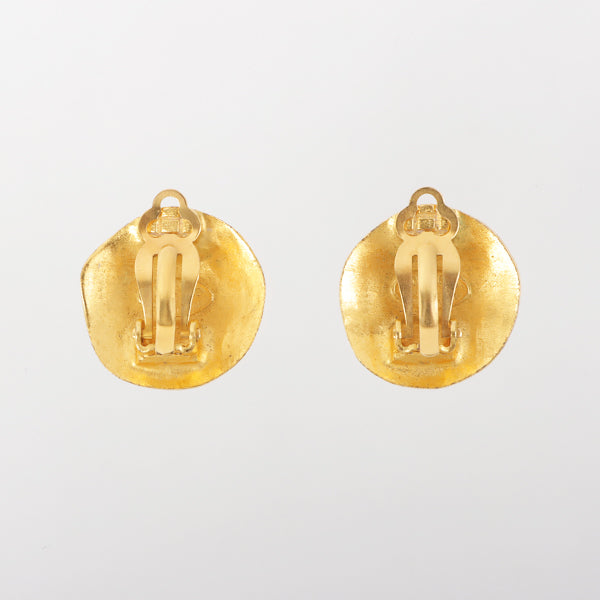 Chanel 1995 Made Round Cc Mark Earrings