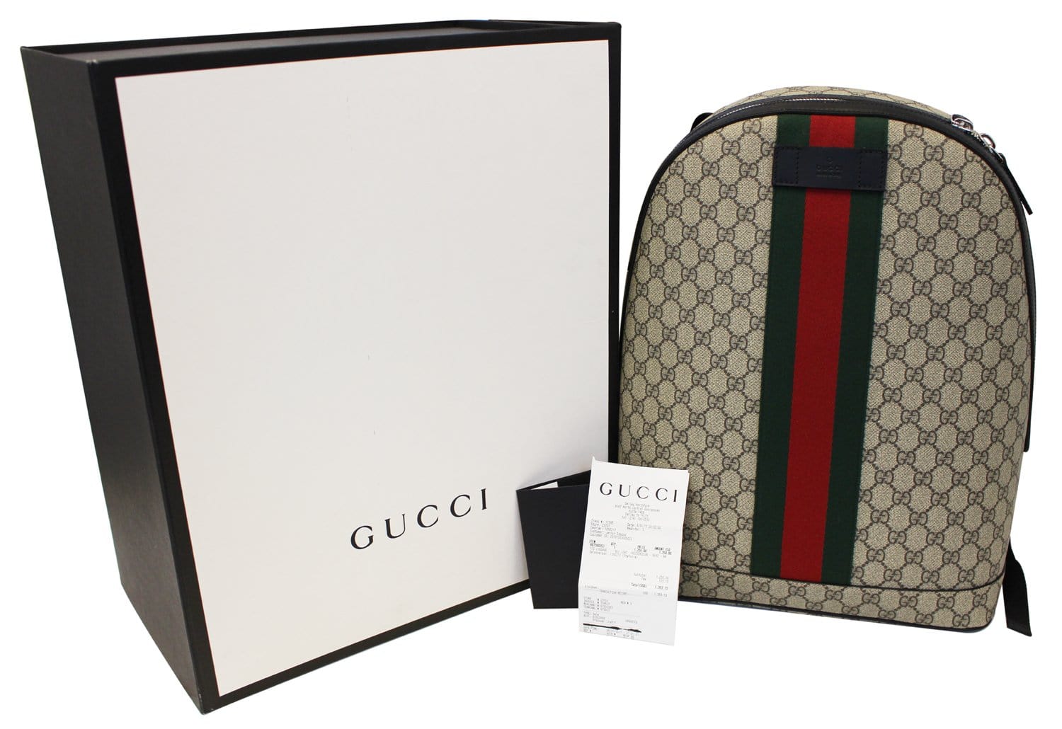 Gucci Supreme Web Backpack Monogram Brown