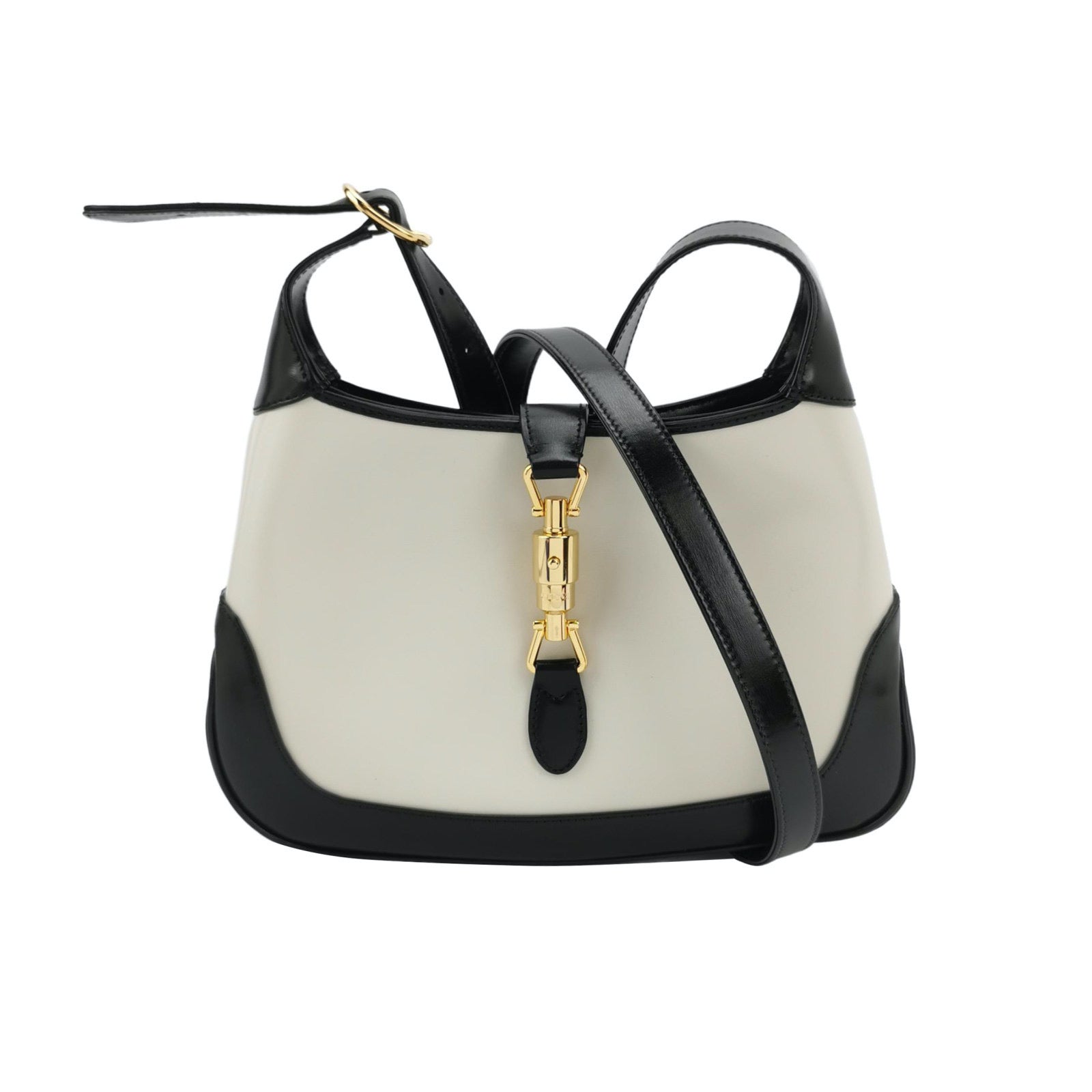Gucci Jackie & Leather Black White Small Handbag