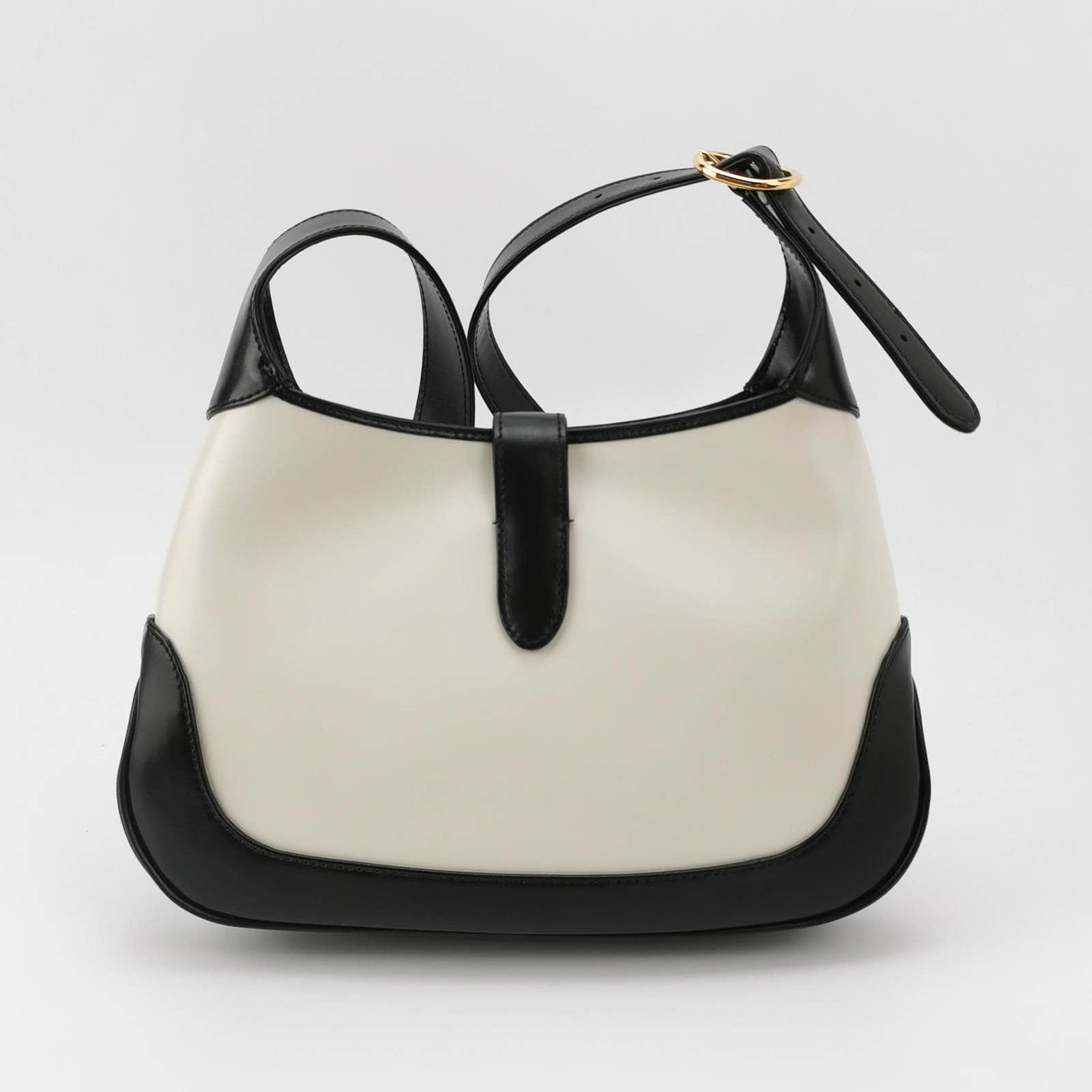Gucci Jackie & Leather Black White Small Handbag