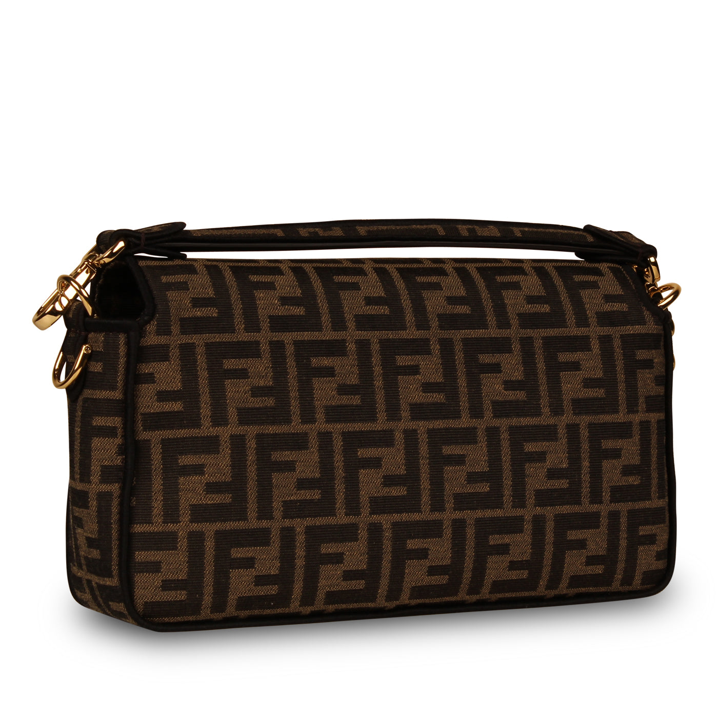 Fendi Zucca Baguette Bag Canvas Medium Shoulder Bag