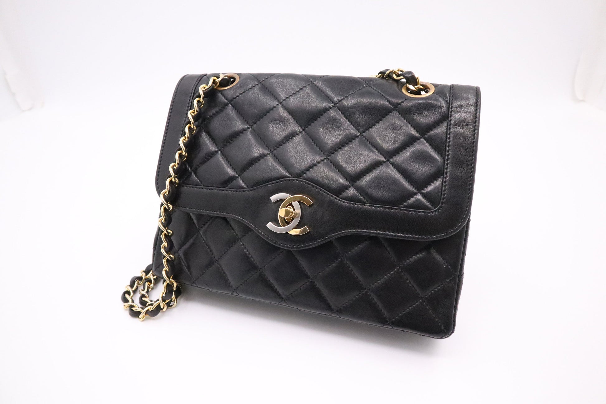 Chanel Paris Double Flap MatelassÃ© Black Small Leather Handbag