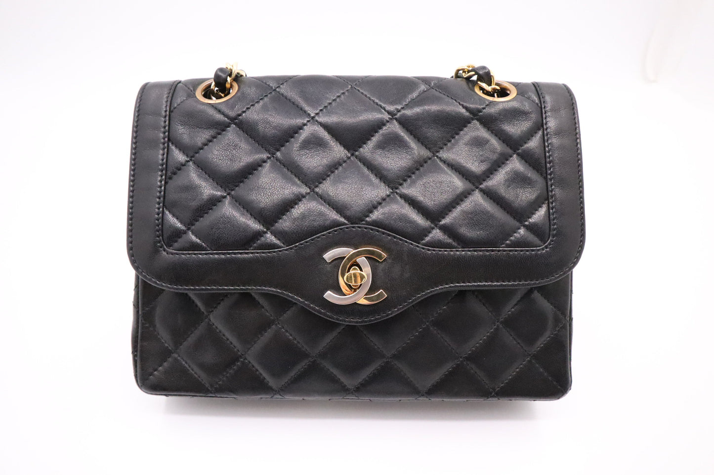 Chanel Paris Double Flap MatelassÃ© Black Small Leather Handbag