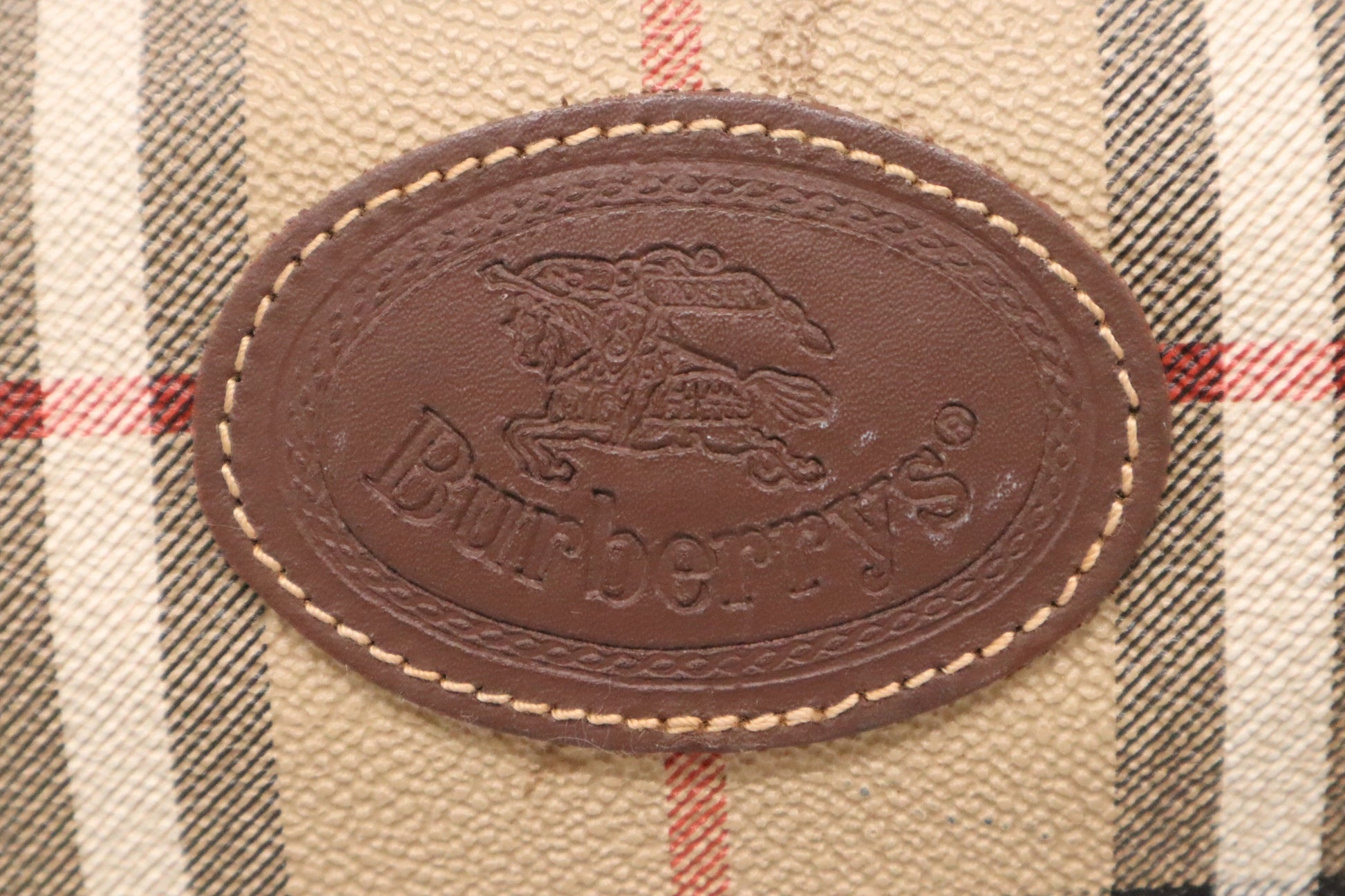 Burberry Travel Bag In Coated Check Canvas Beige