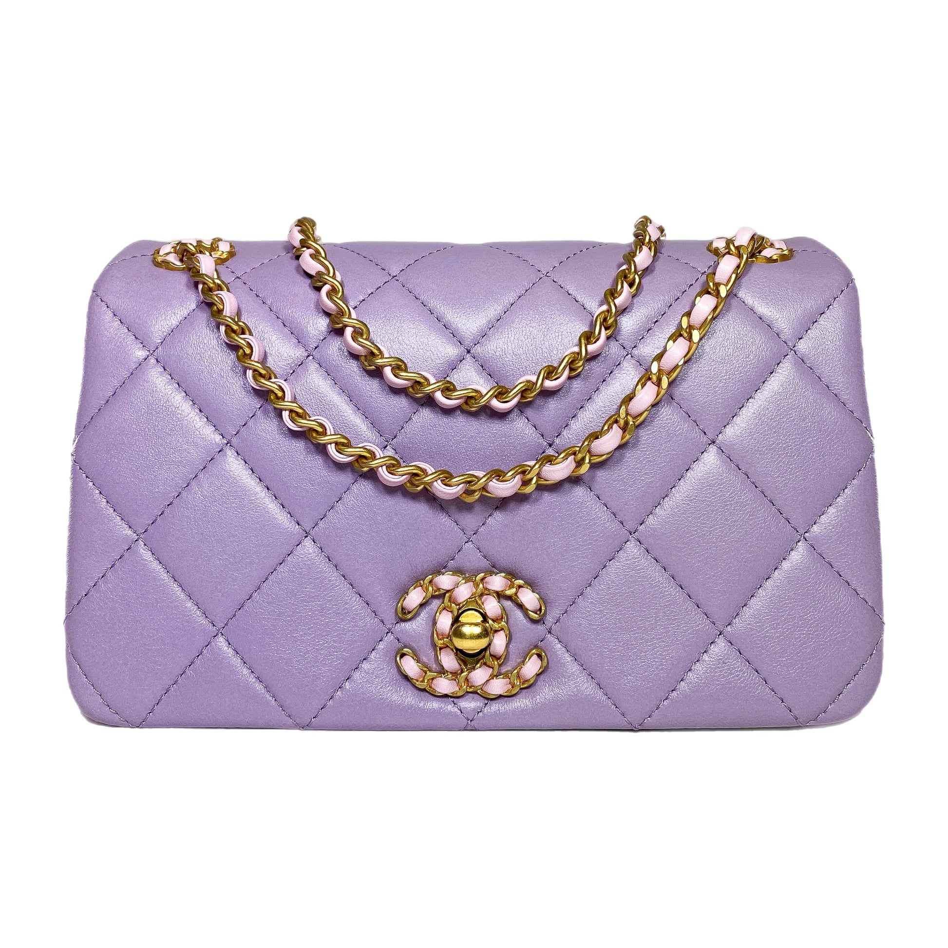 Chanel Lilac Quilted Small Flap Bag