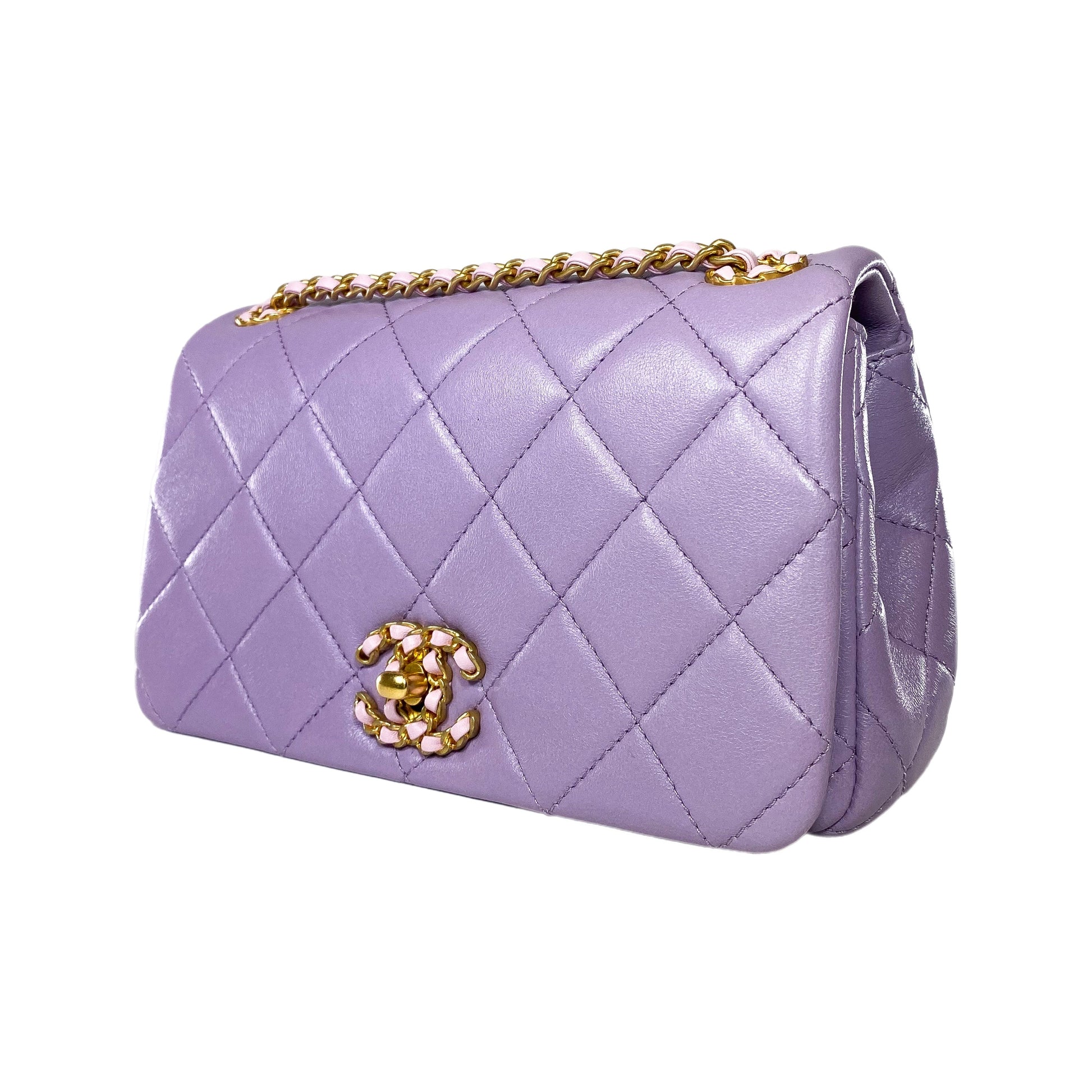 Chanel Lilac Quilted Small Flap Bag