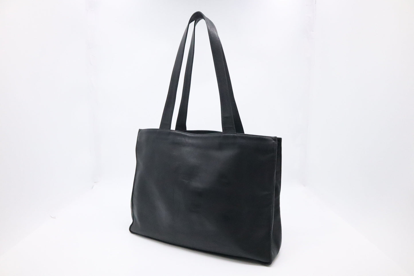 Chanel Black Leather Tote Bag