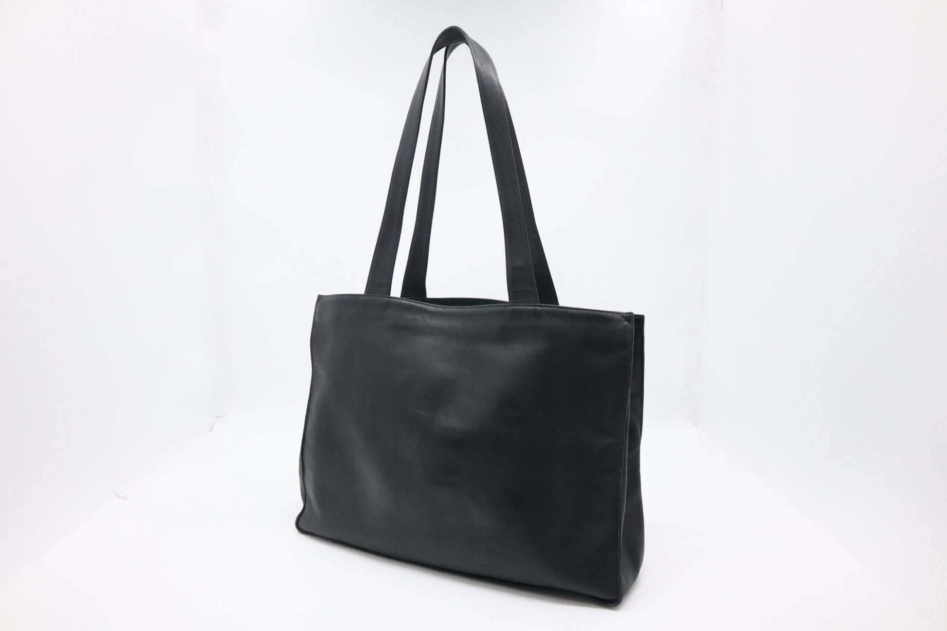 Chanel Black Leather Tote Bag