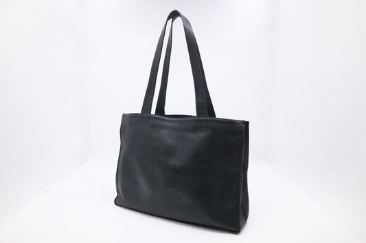 Chanel Black Leather Tote Bag