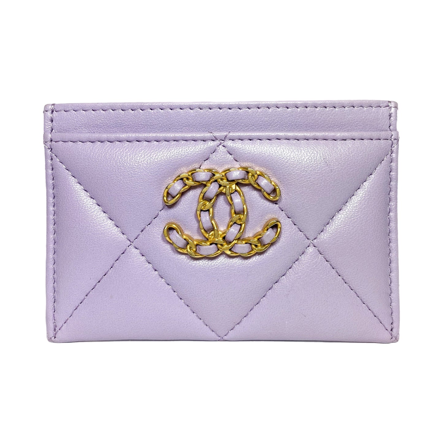 Chanel 19 Lilac Card Holder