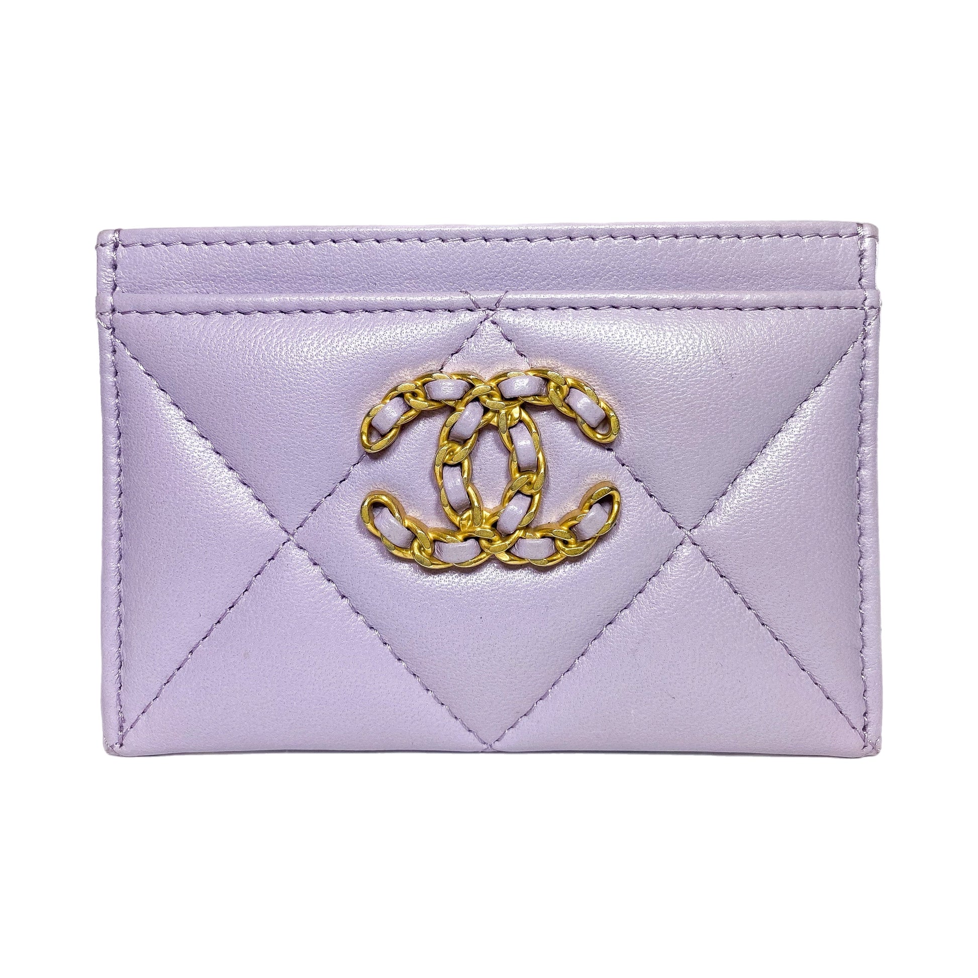 Chanel 19 Lilac Card Holder